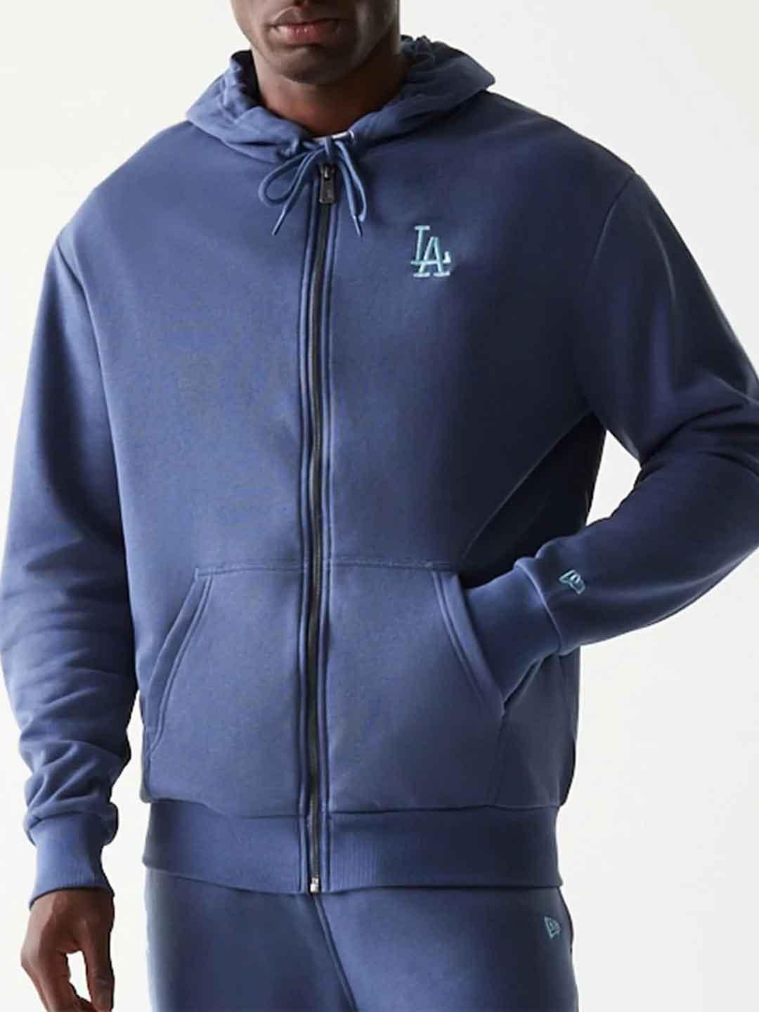 New Era felpa blu LA con zip 60684466 BLU NEW ERA