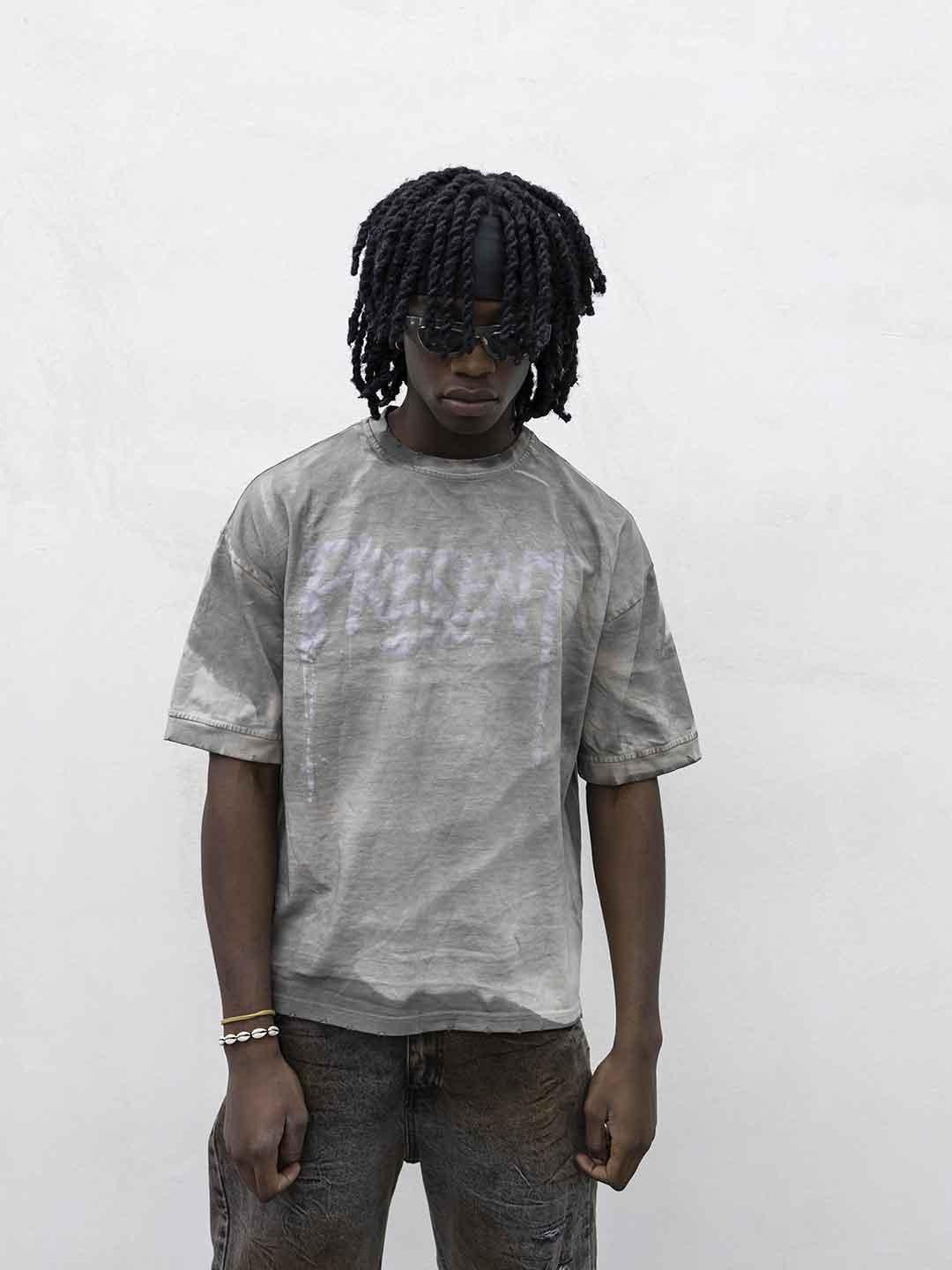 Present Day t-shirt beige con grafica PDP062 BEIGE PRESENT DAY