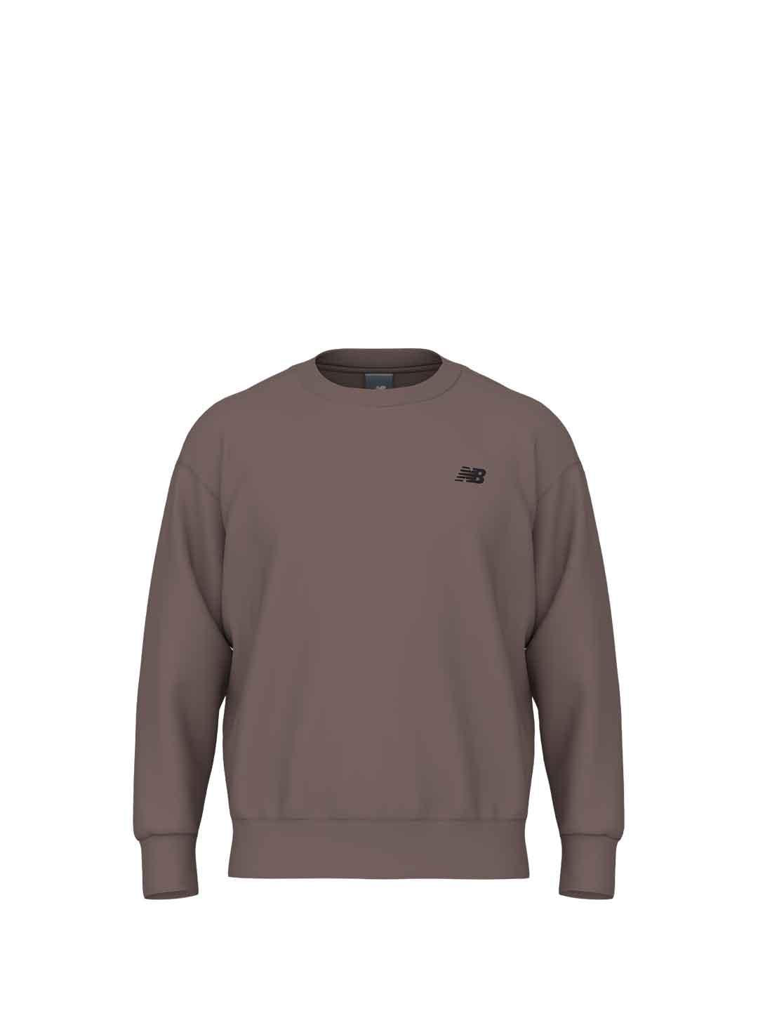 New Balance felpa marrone girocollo MT53529EAS MARRONE NEW BALANCE