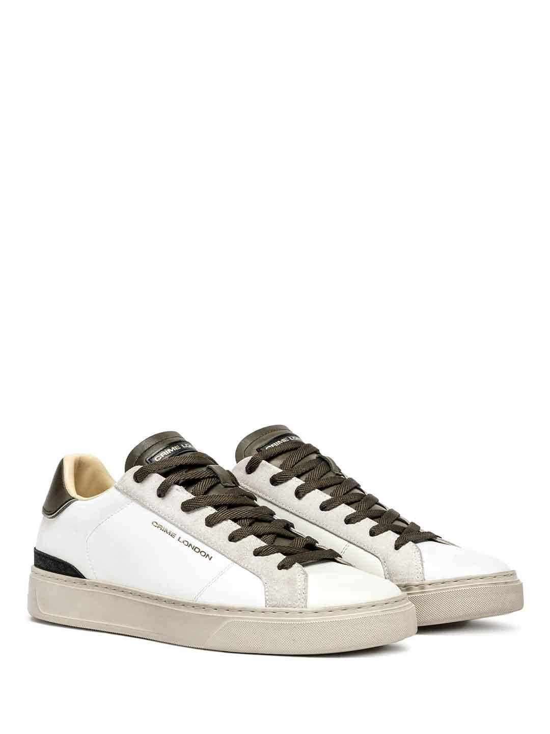 Crime Blade sneakers bianco con tab fango 11700 BIANCO CRIME