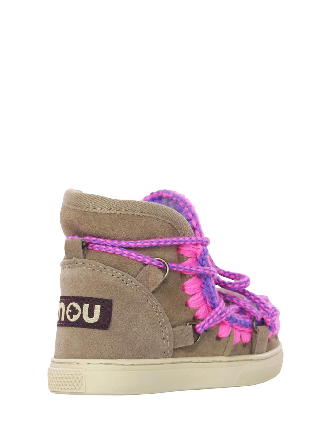 Mou Eskimo Sneaker kid stivali kids fango con lacci FK111020A FANGO MOU