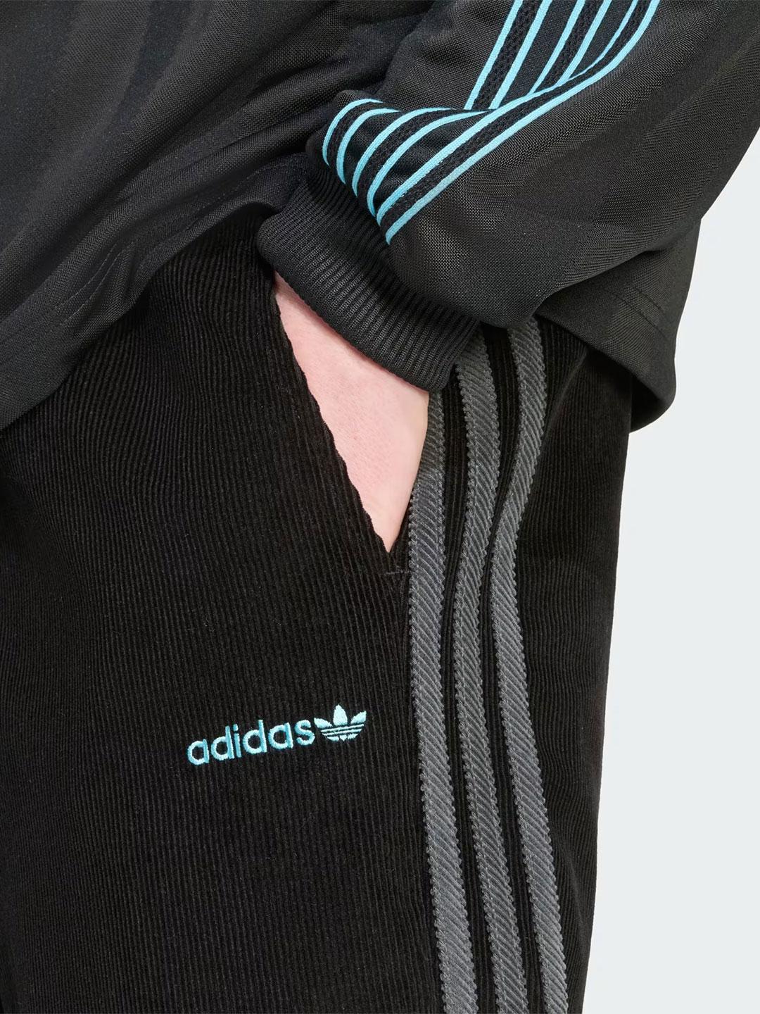 Adidas pantalone nero di velluto a coste JX3107 NERO ADIDAS