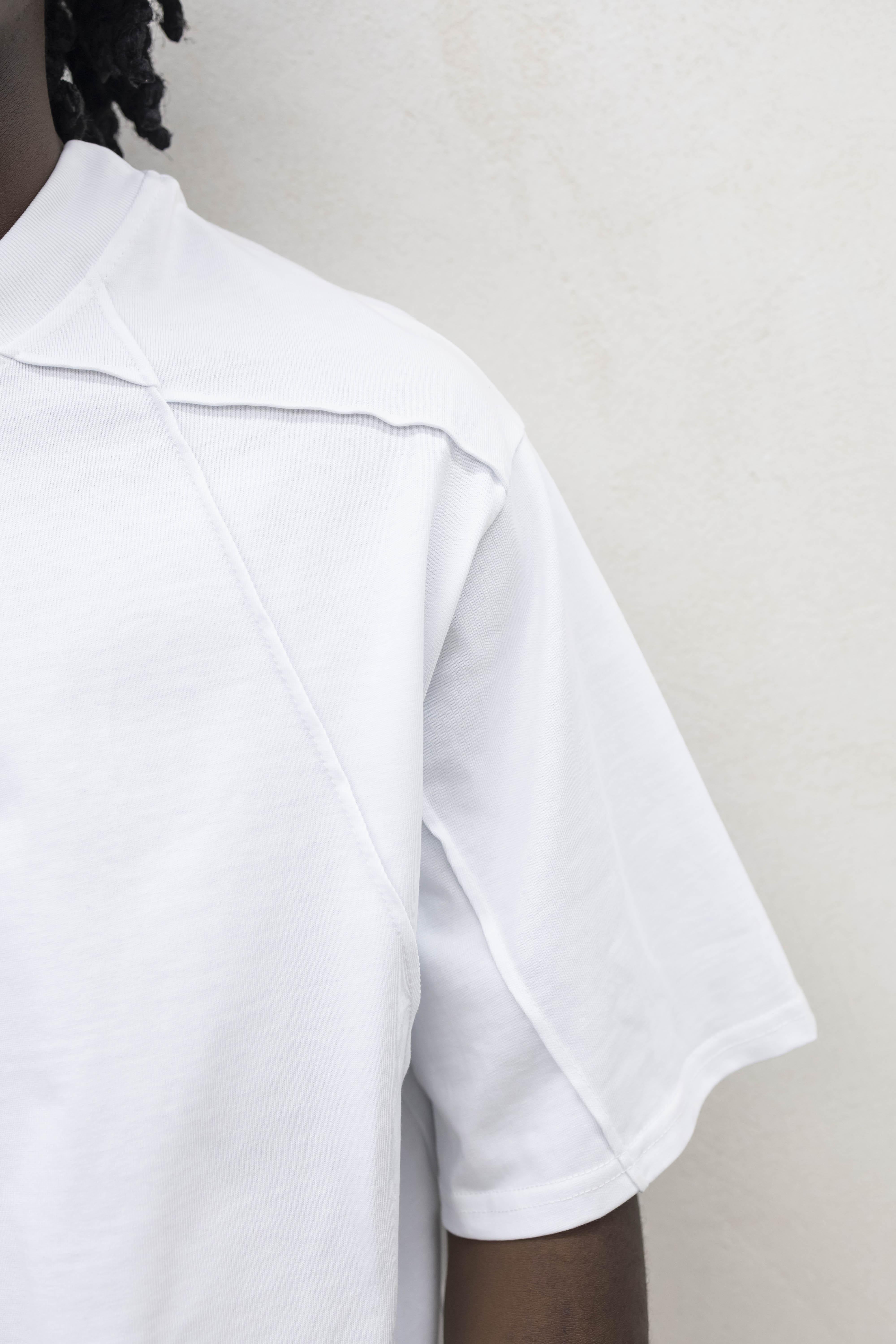 Present Day t-shirt bianco con cuciture PRS008 BIANCO PRESENT DAY