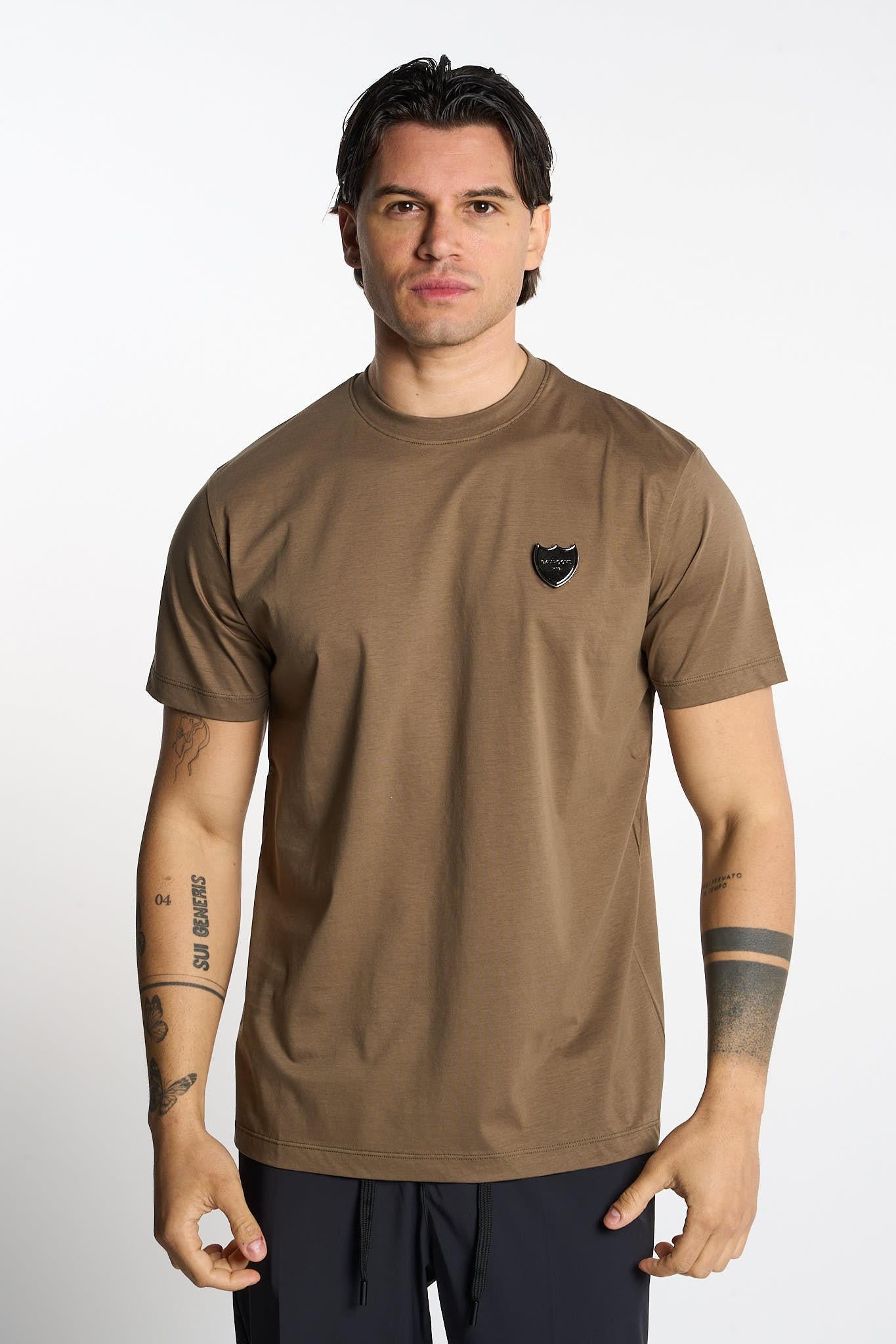 Gavroche t-shirt verde con scudetto U2061 VERDE GAVROCHE