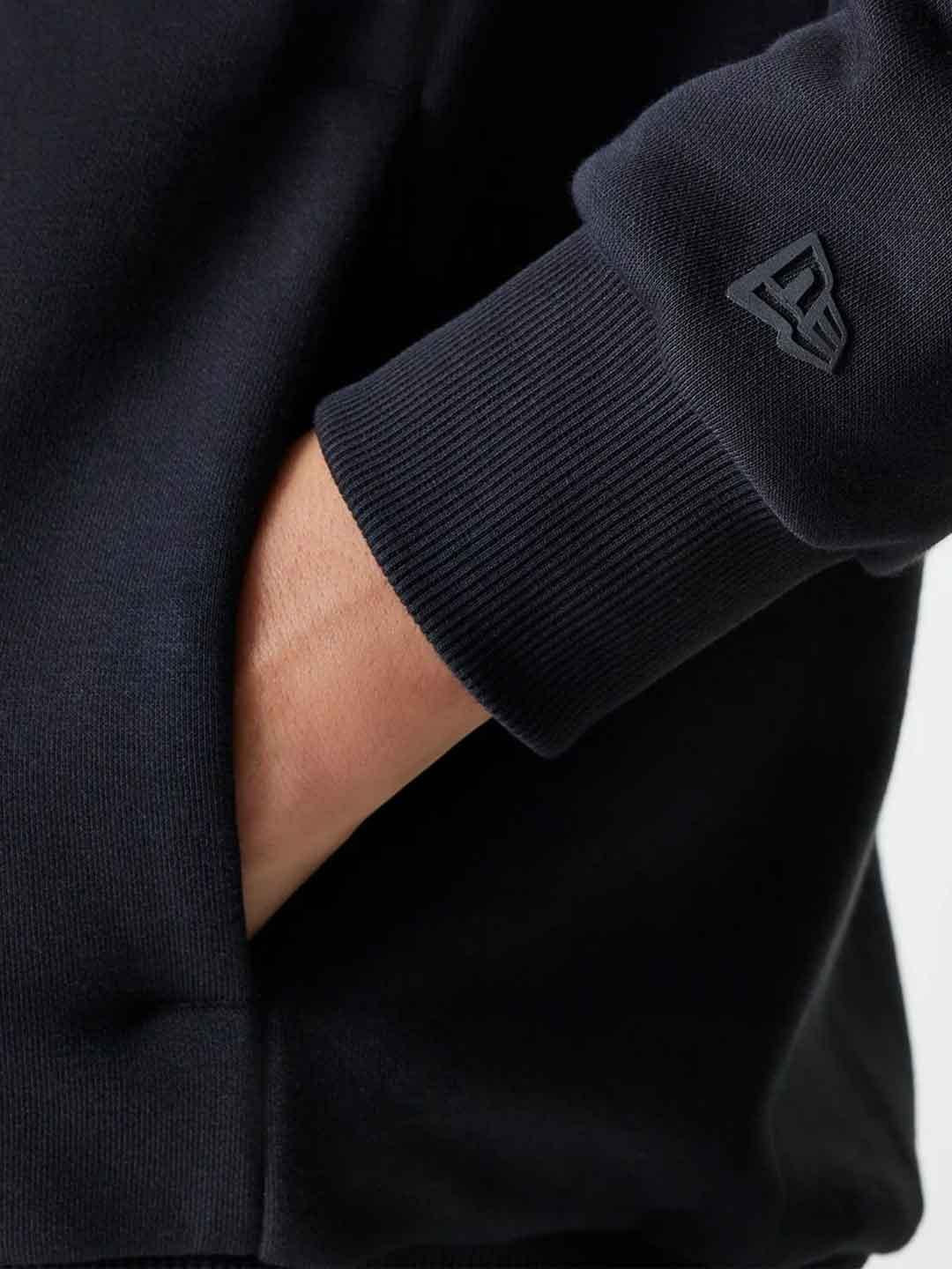 New Era felpa nero over con cappuccio 60684510 NERO NEW ERA
