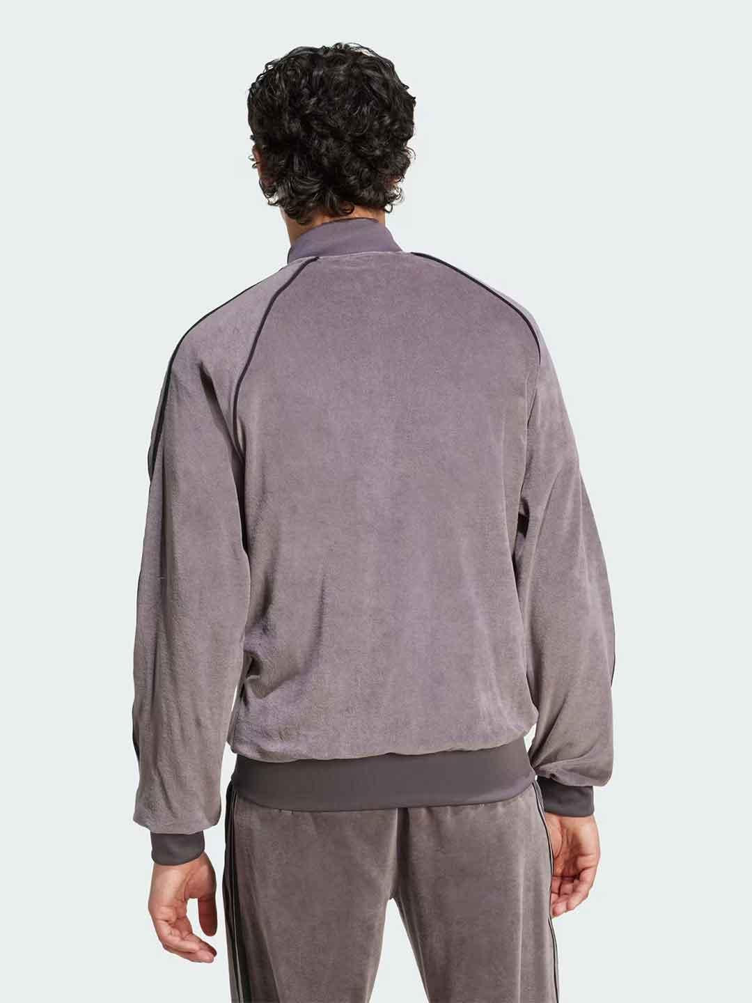 Adidas felpa grigio in ciniglia JX1562 GRIGIO ADIDAS