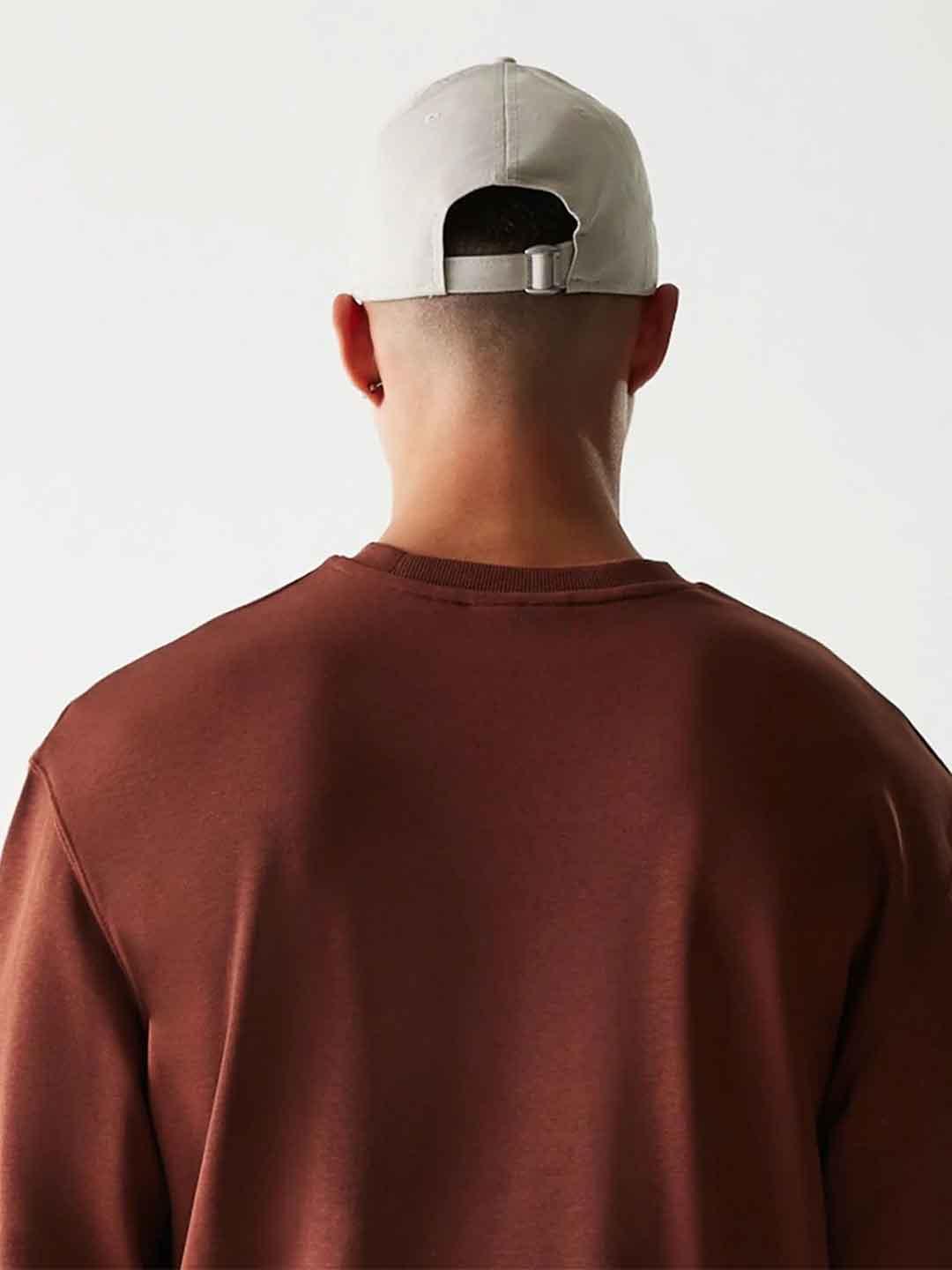 New Era felpa marrone con logo bianco 60684478 MARRONE NEW ERA