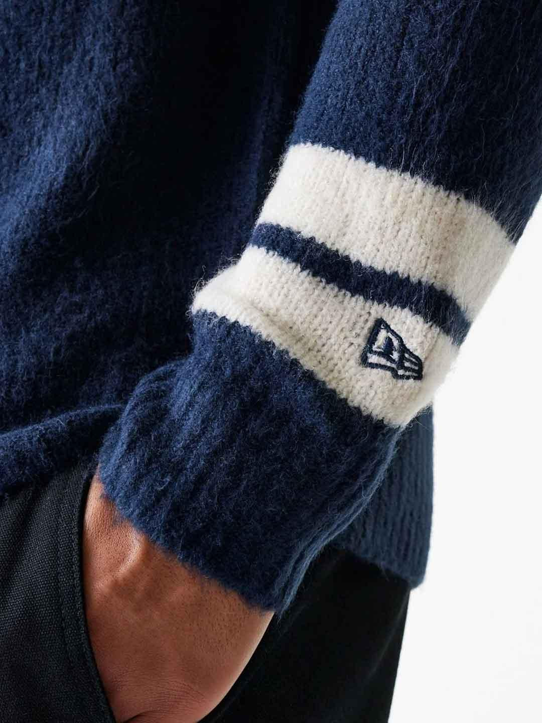 New Era maglione blu con logo bianco 60684329 BLU NEW ERA