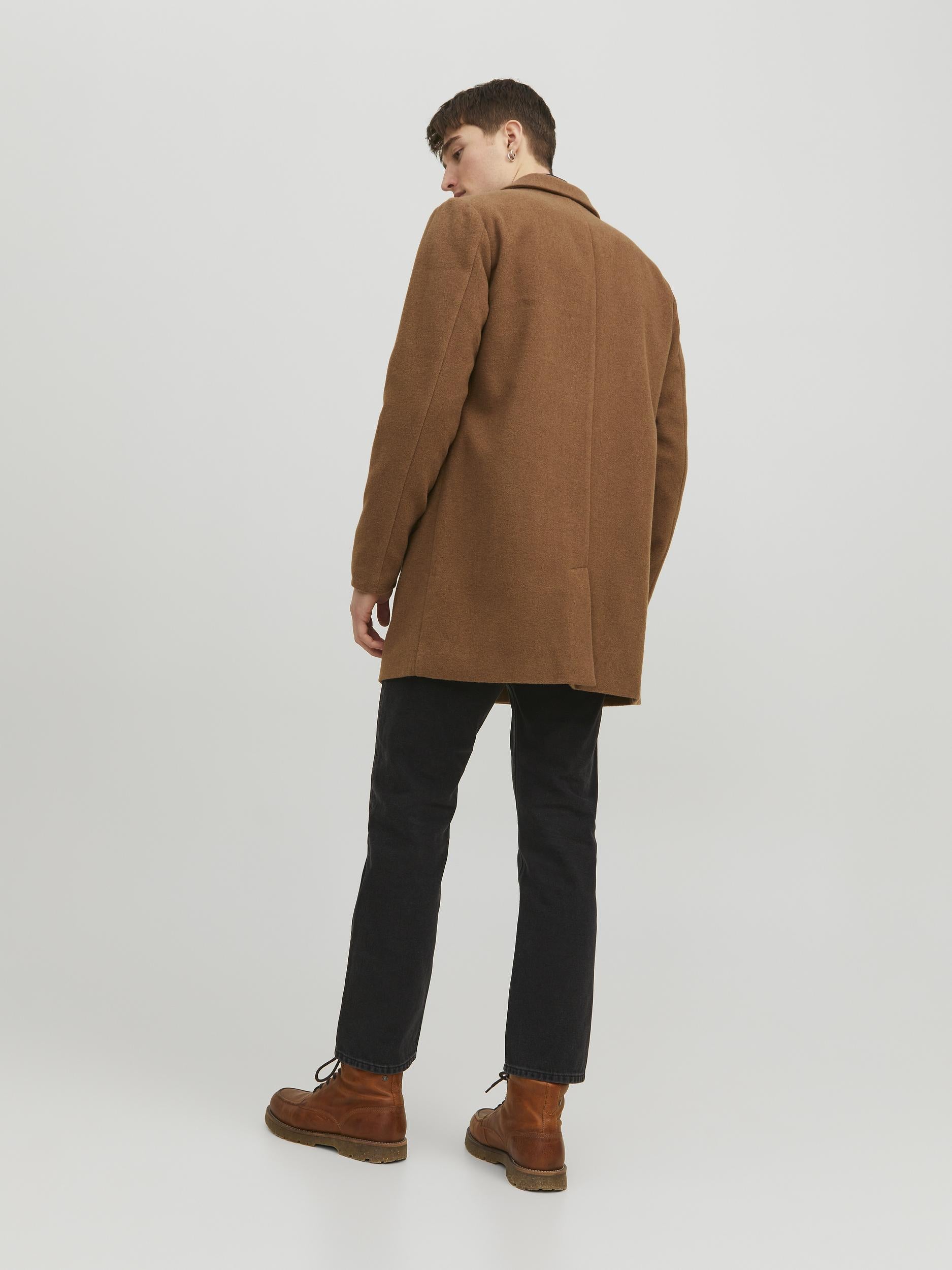 Jack & Jones cappotto marrone con collo reverse 12236158 MARRONE JACK & JONES