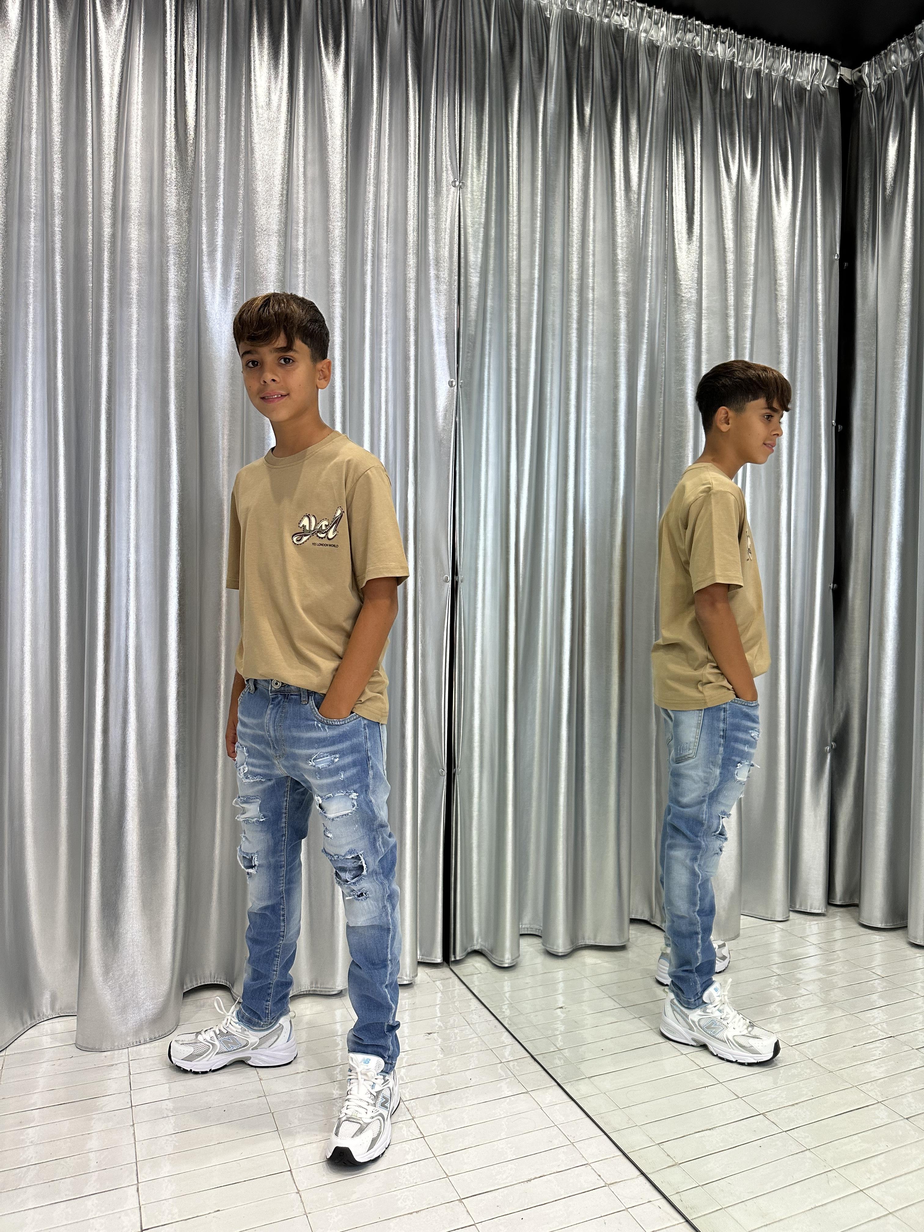 Yes London jeans kids effetto vissutO JR1083 JEANS YES LONDON