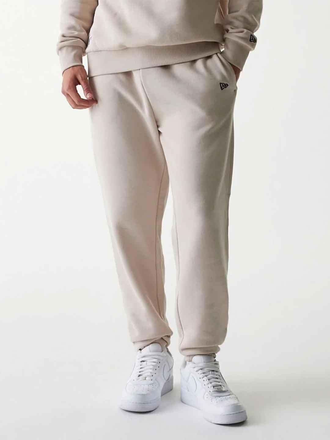 New Era pantaloni beige NY logo nero<BR/> 60675779 BEIGE NEW ERA