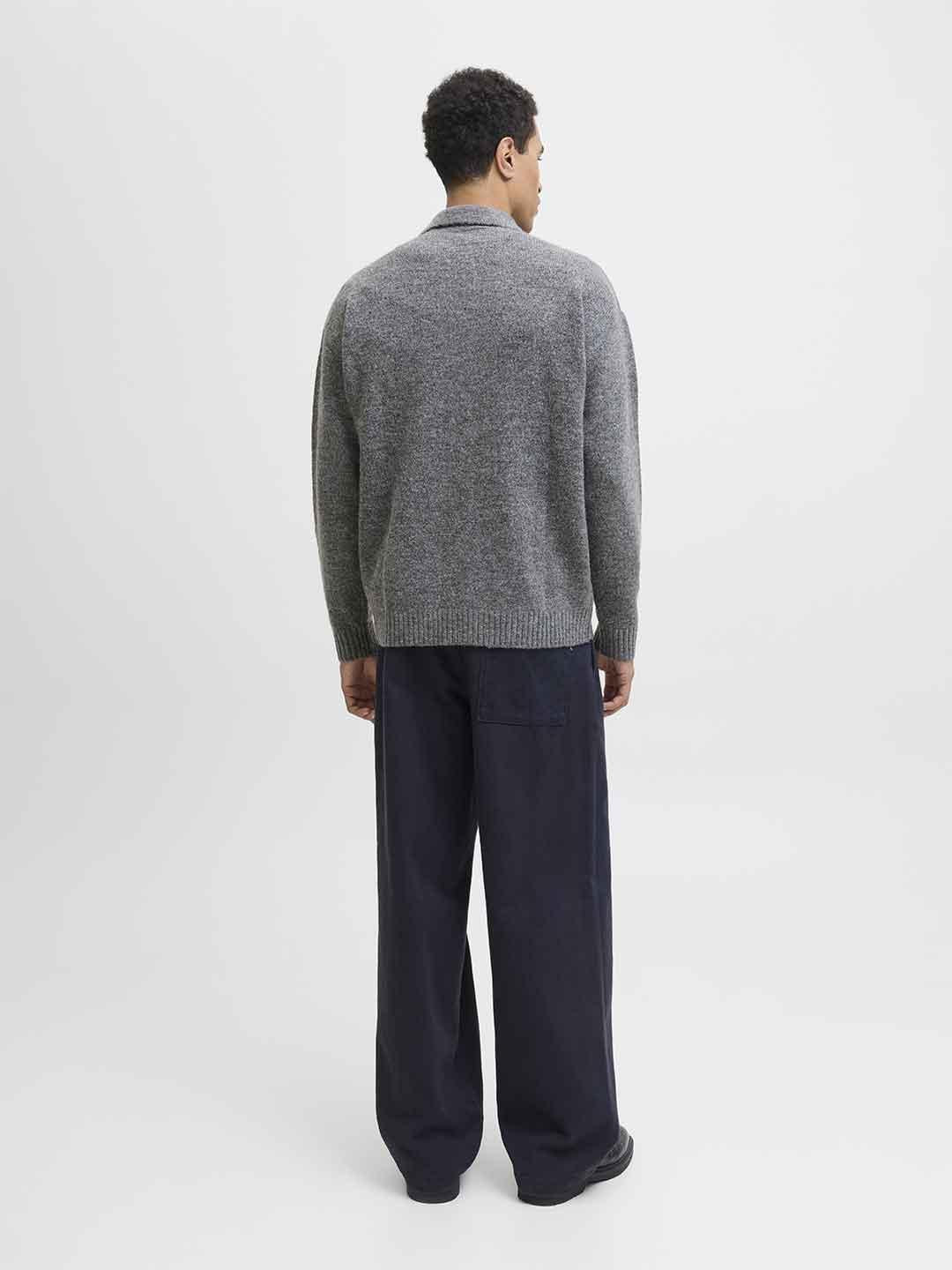 Jack & Jones cardigan grigio con taschino 12284704 GRIGIO JACK & JONES