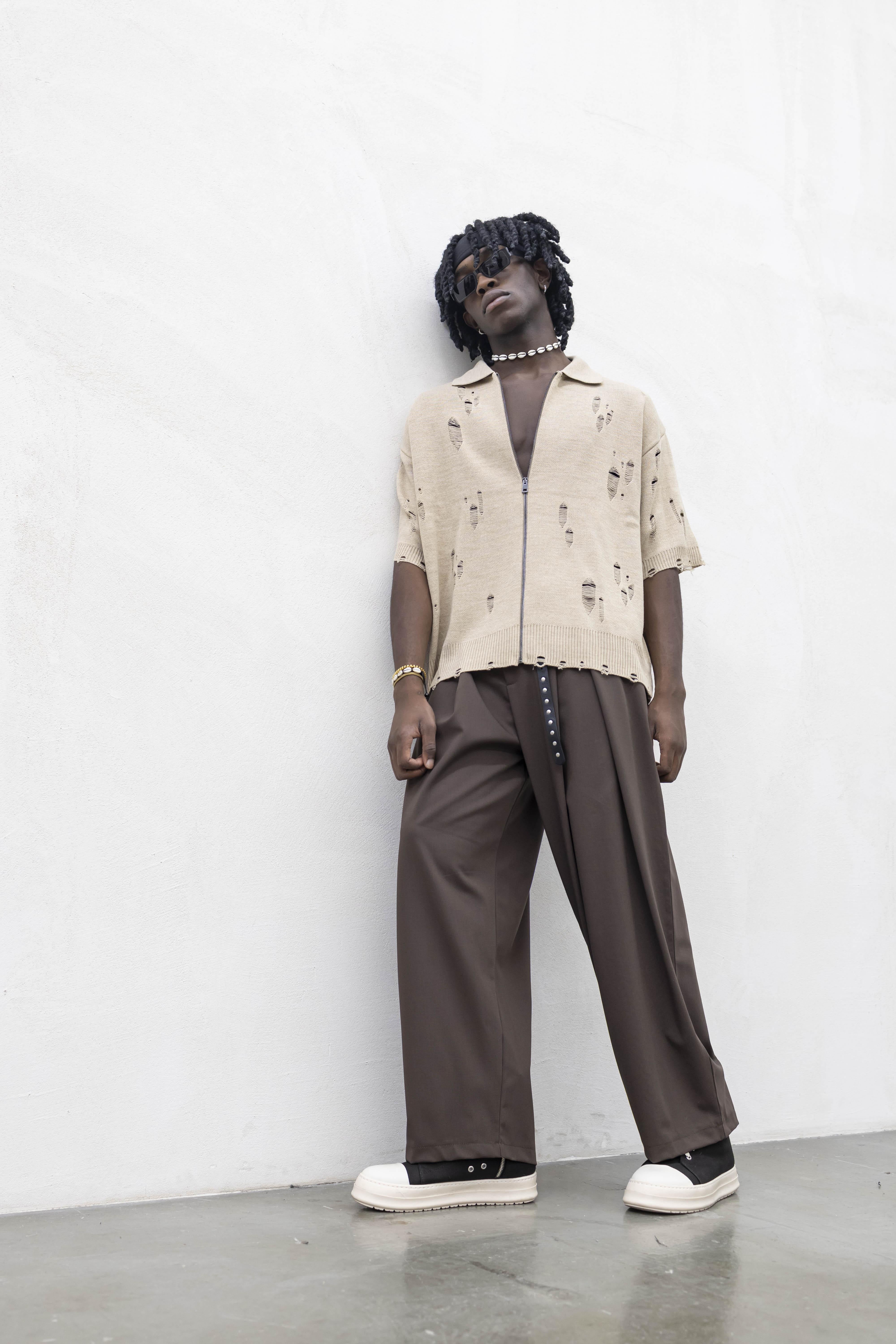 Tokyo polo beige con zip TCK001 BEIGE TOKYO