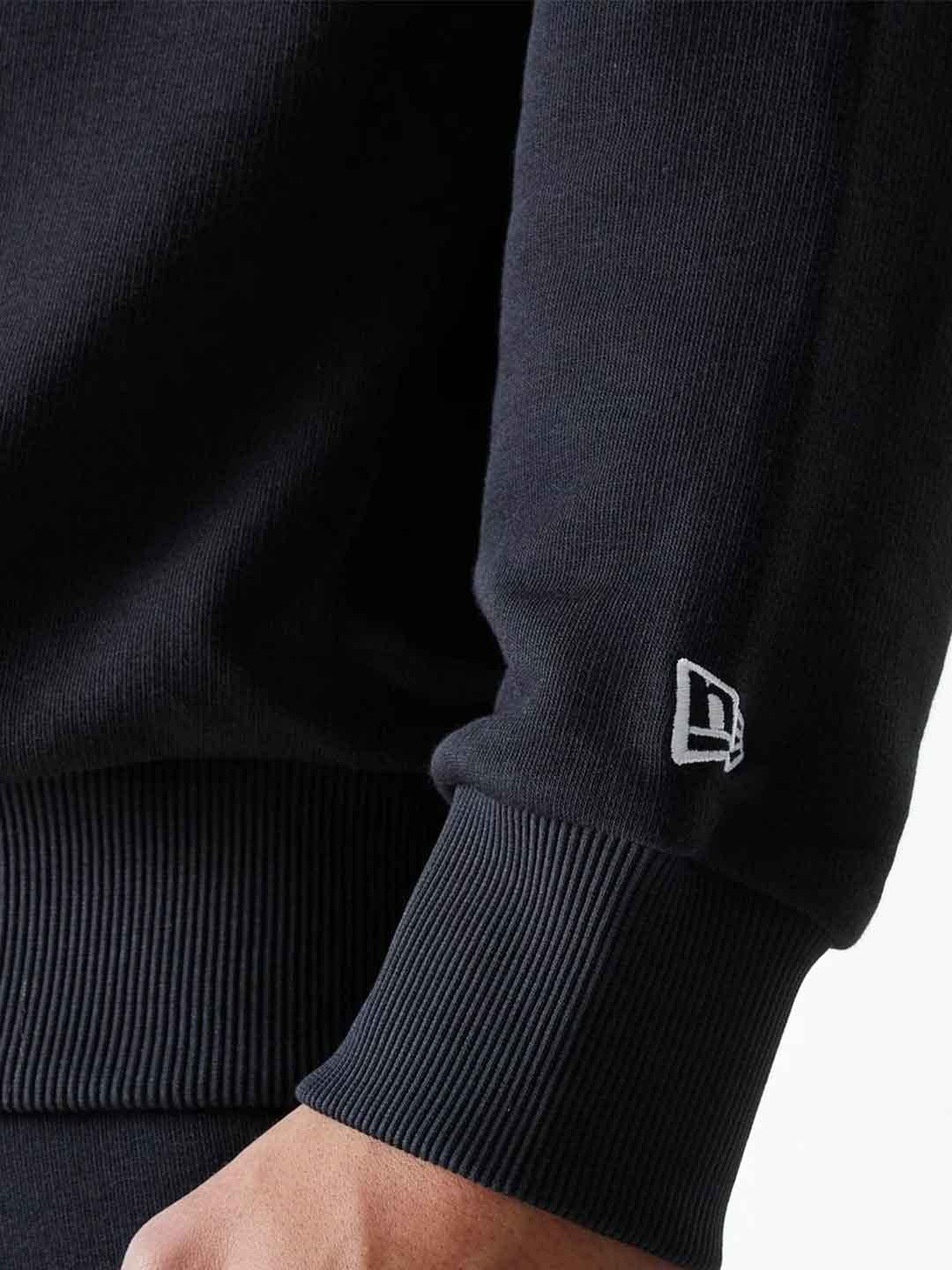 New Era felpa nero NY con logo bianco girocollo 60675776 NERO NEW ERA