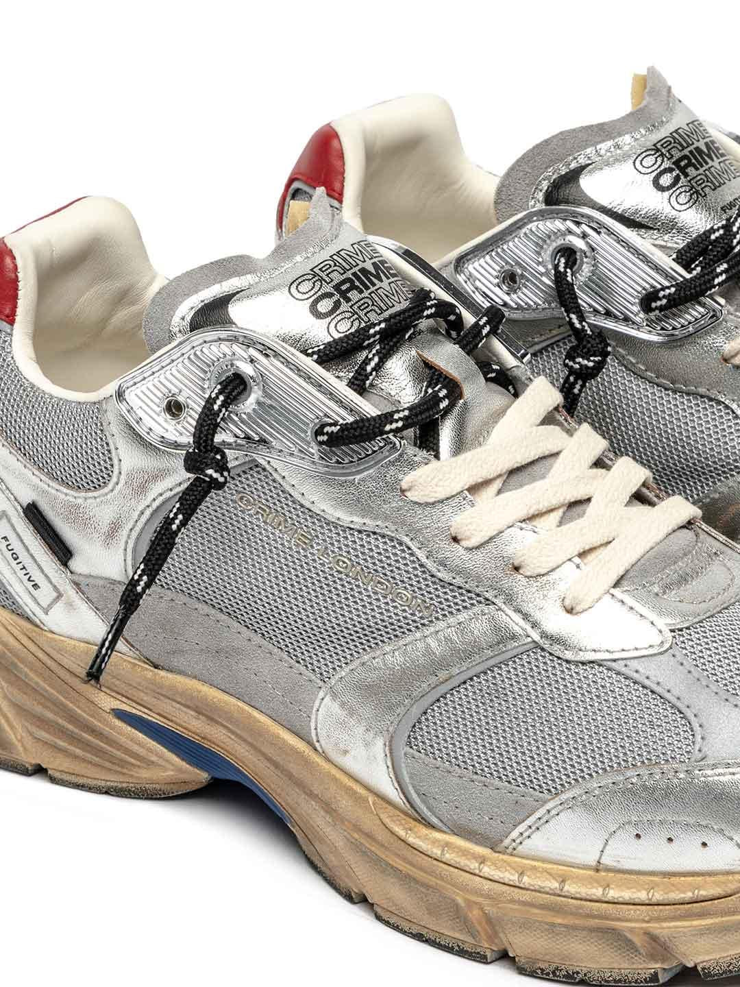 Crime Fugitive 9094 sneakers argento running 11300 ARGENTO CRIME