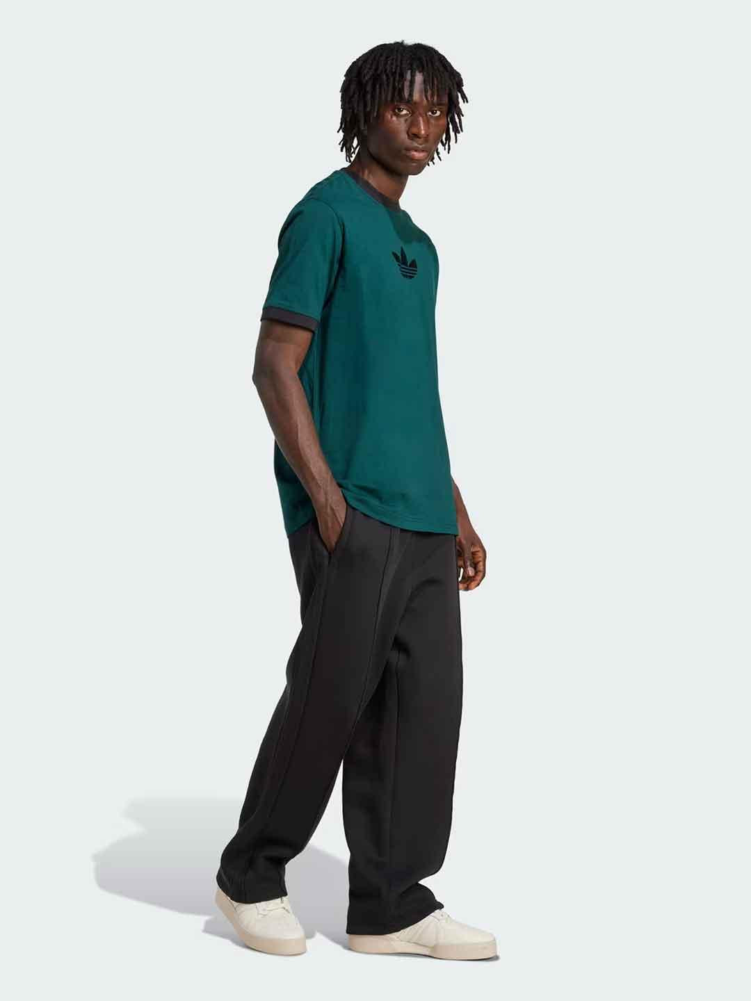 Adidas t-shirt verde con logo nero JX1513 VERDE ADIDAS