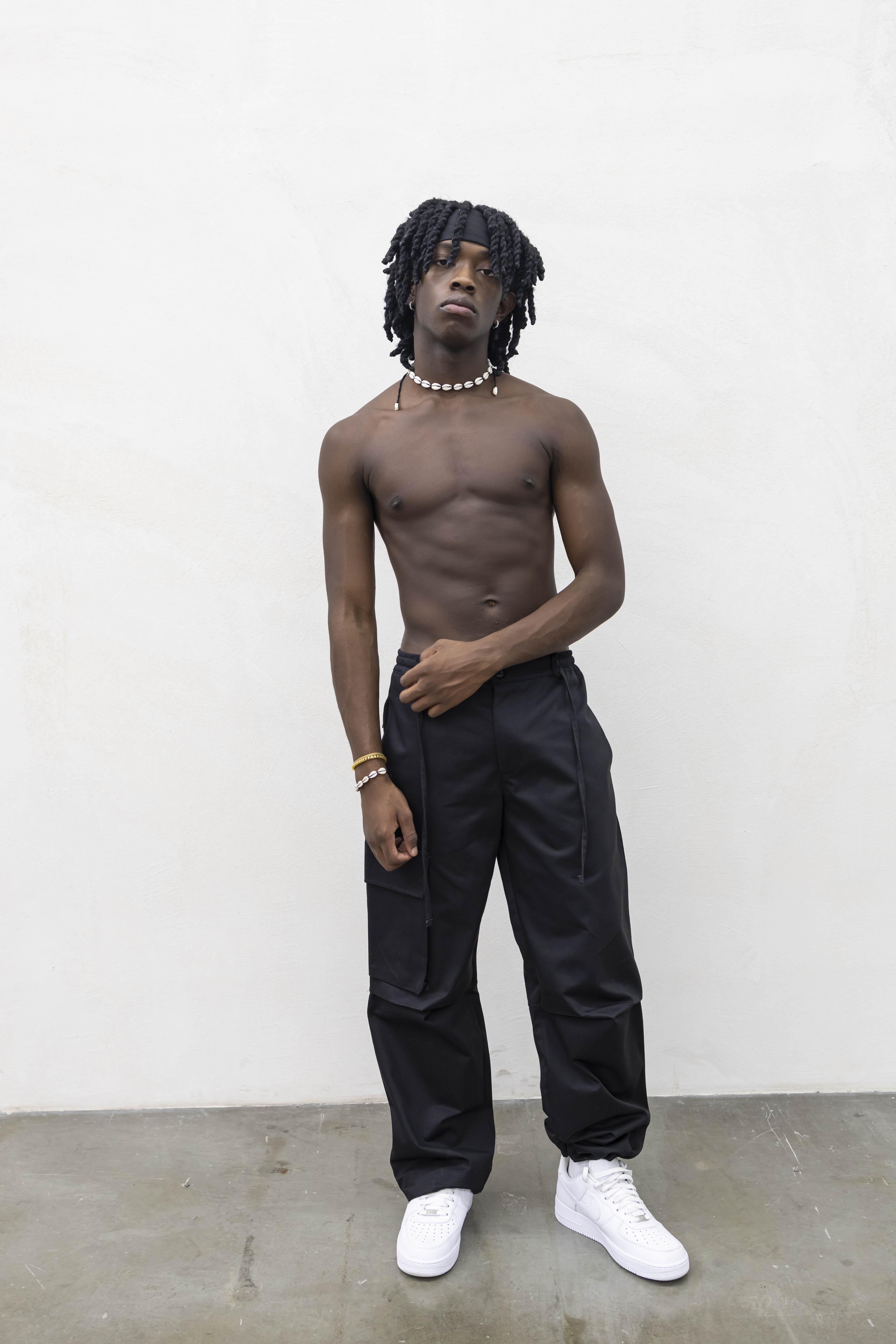 Present Day pantalone nero cargo PRS001 NERO PRESENT DAY