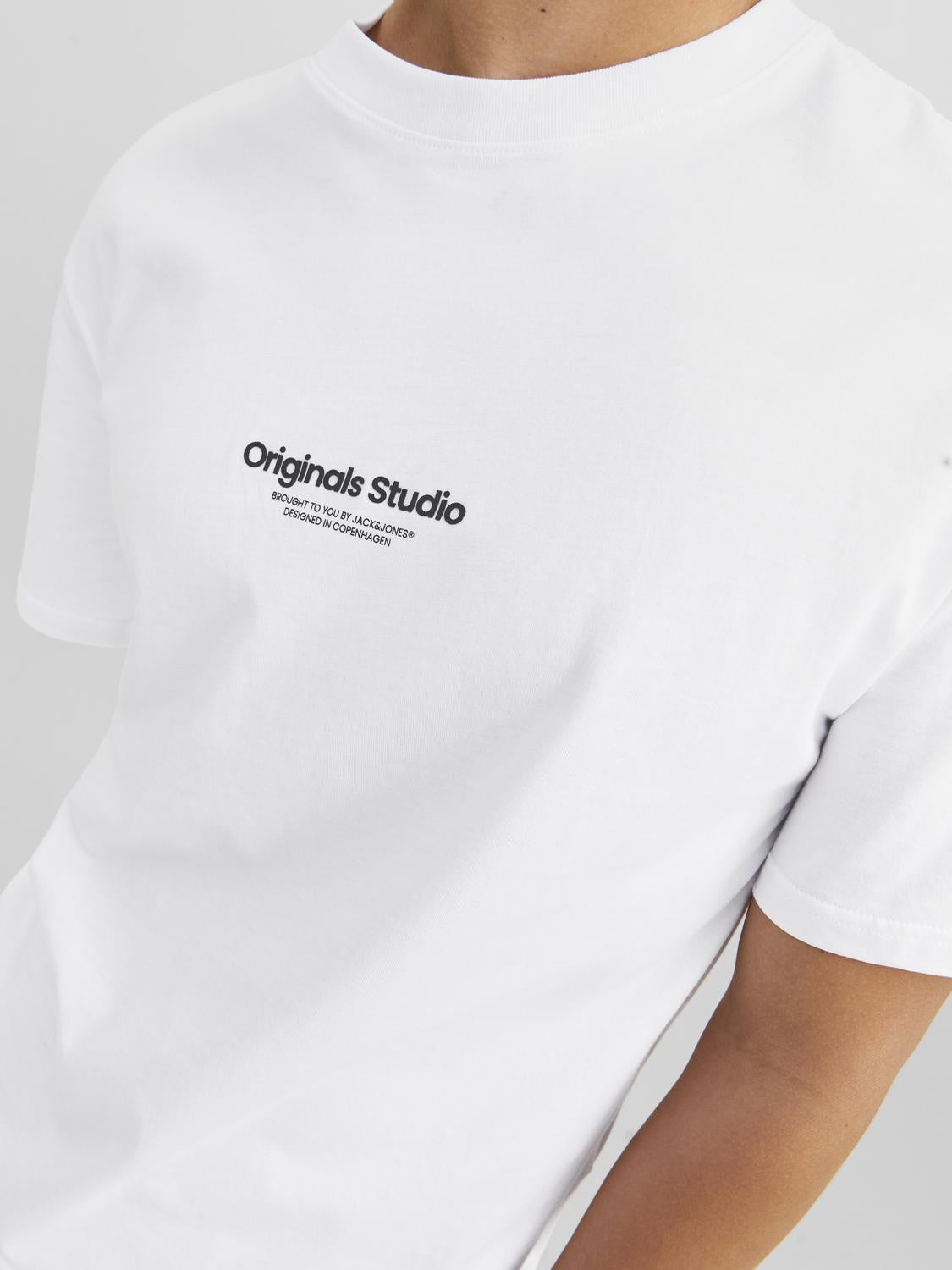 Jack & Jones t-shirt bianco Originals Studio 12240121 BIANCO JACK & JONES