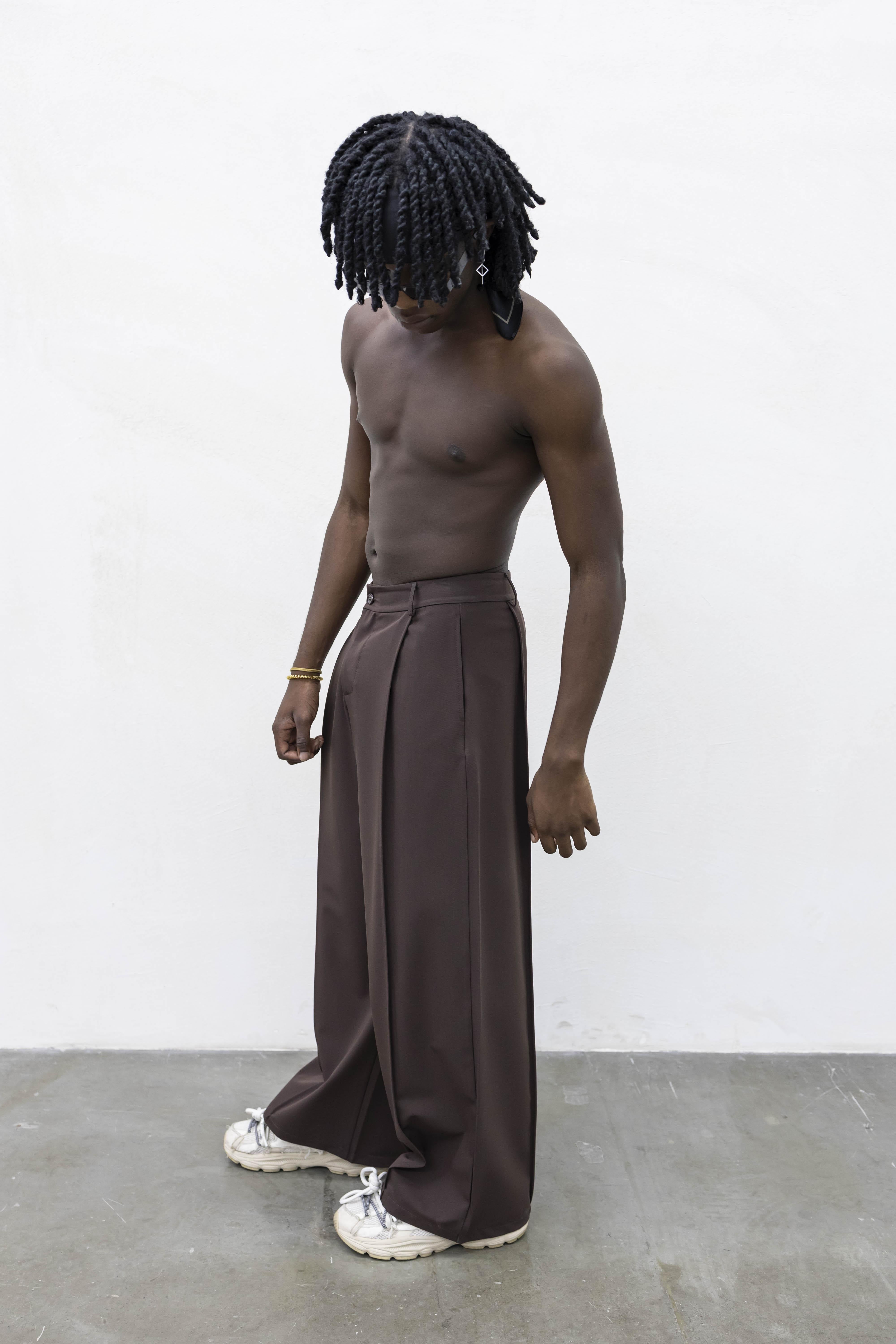 Present Day All Pinces pantaloni marrone PRS019 MARRONE PRESENT DAY