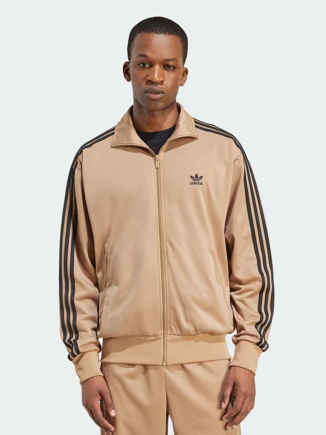 Adidas Adicolor felpa beige con bande nere JY6366 BEIGE ADIDAS