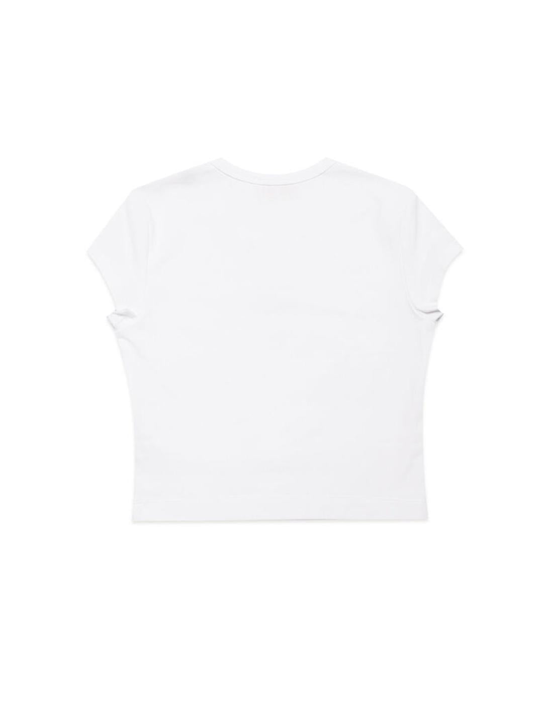 Diesel Tangie t-shirt bianco con logo forato J01830 0AFAA BIANCO DIESEL