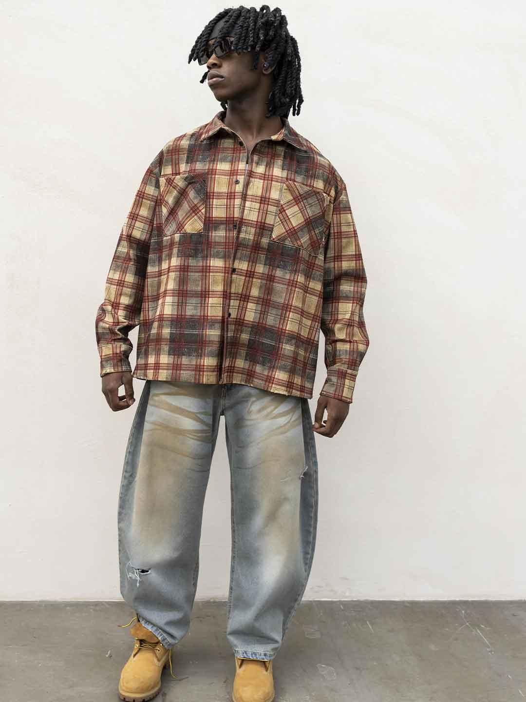 Present Day camicia rosso a righe PRS063 ROSSO PRESENT DAY