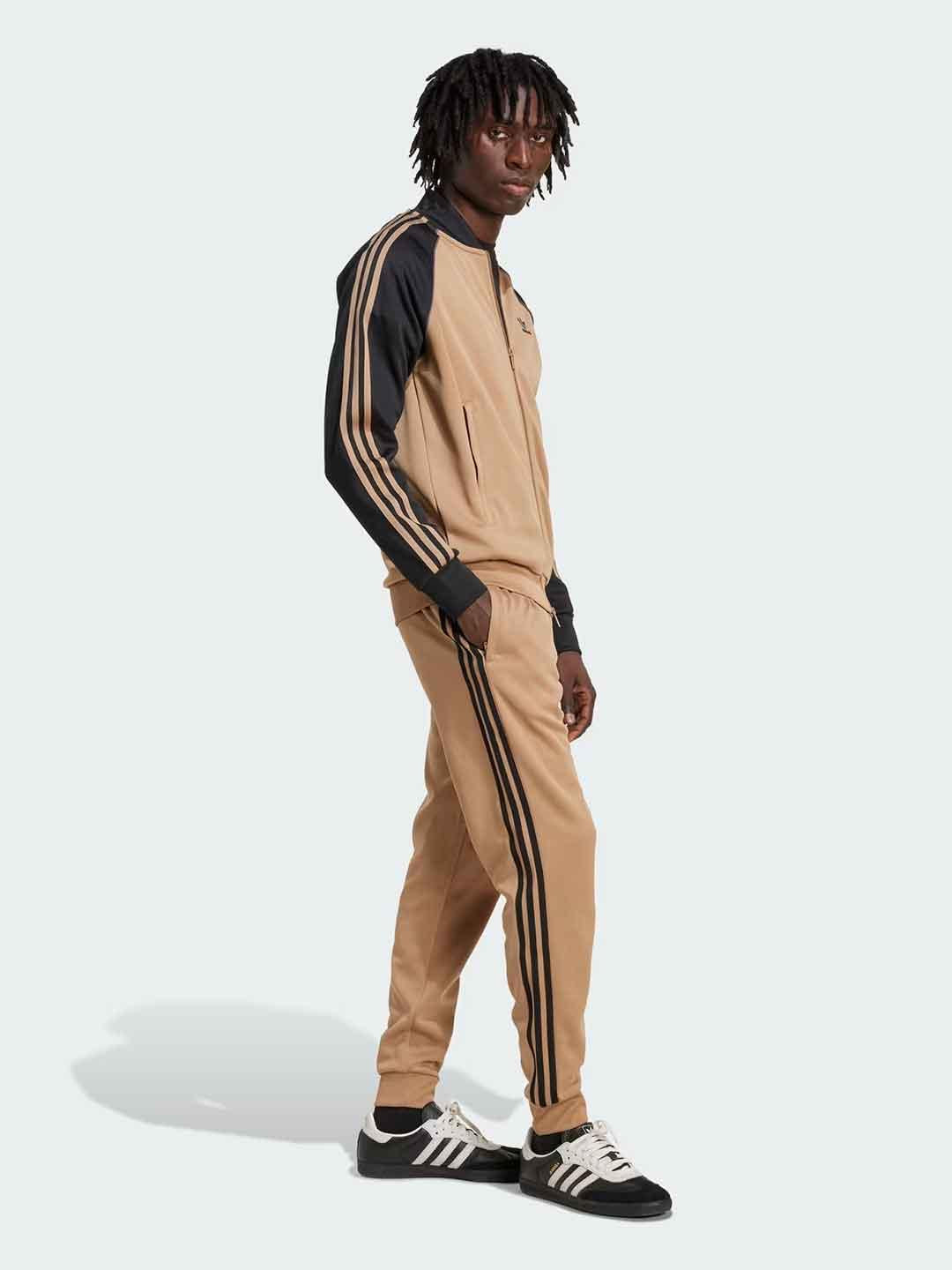 Adidas Adicolor felpa beige con zip JY1292 BEIGE ADIDAS