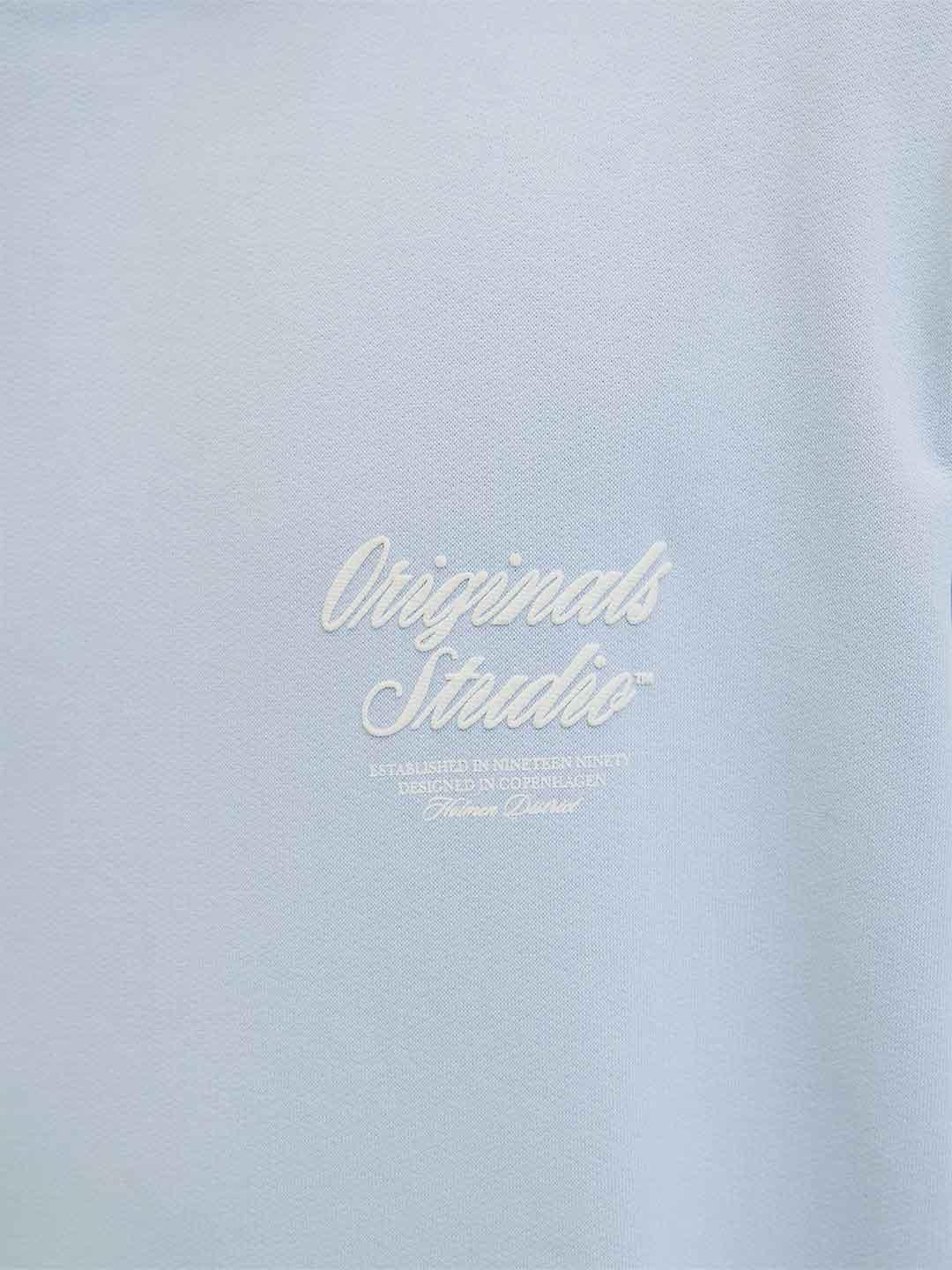 Jack & Jones felpa azzurro con cappuccio 12283054 AZZURRO JACK & JONES