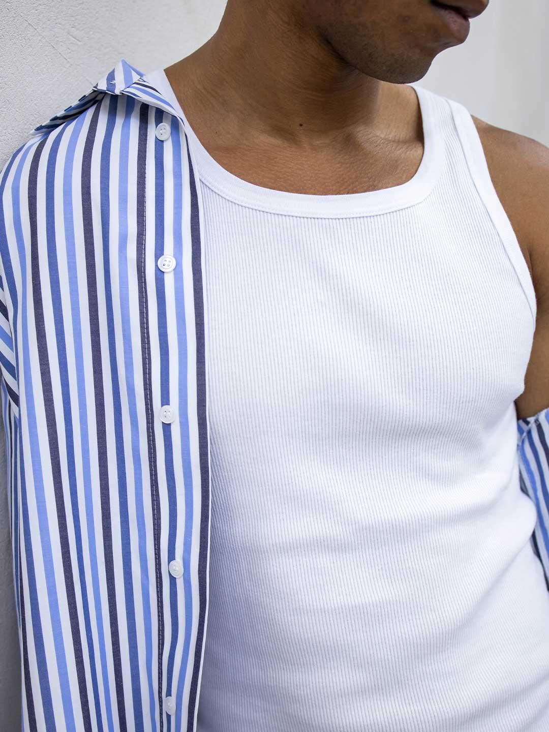 Tokyo camicia celeste a righe TKN045 CELESTE TOKYO