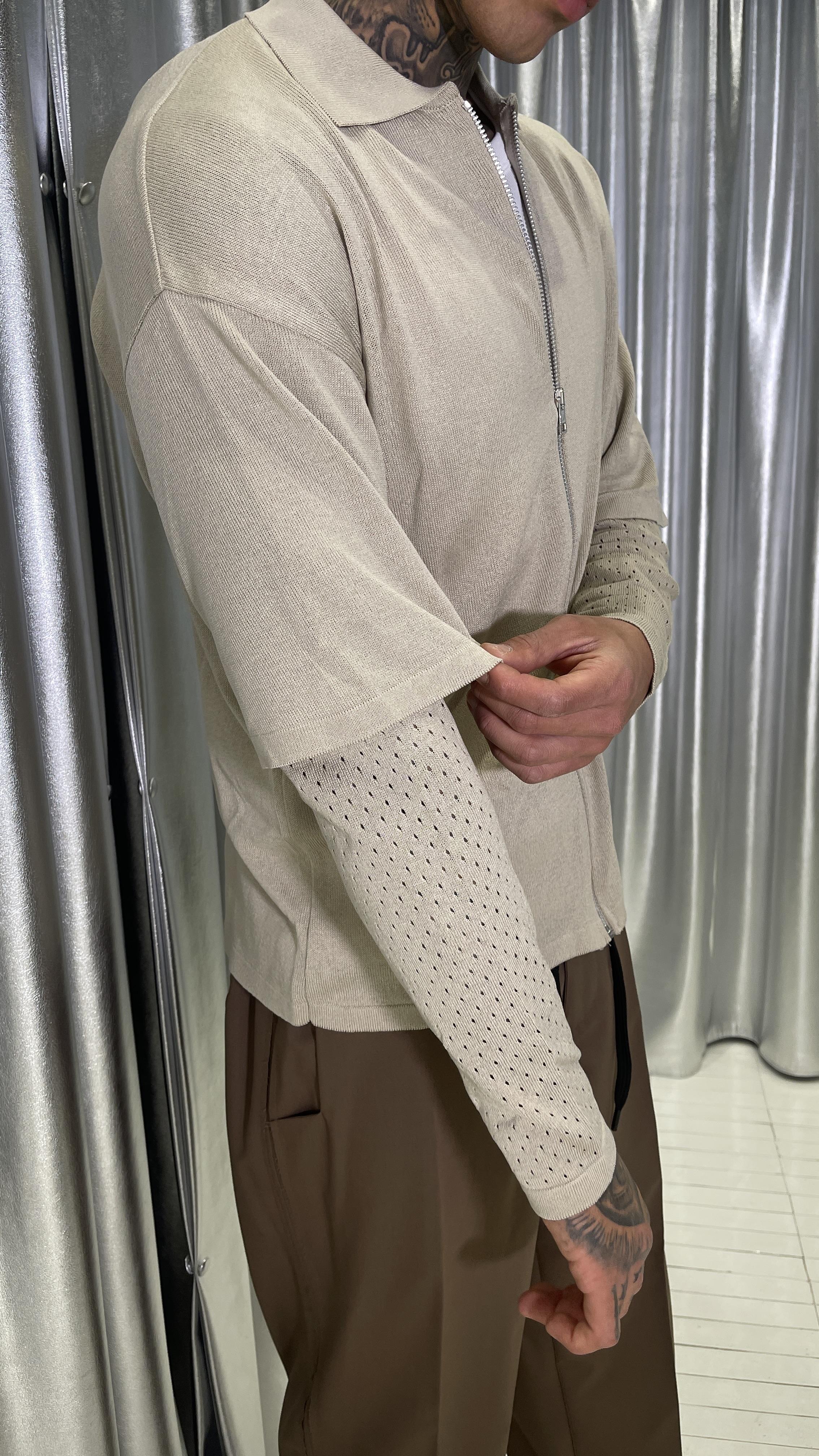 All Five Rio polo beige con zip RIO BEIGE ALL FIVE