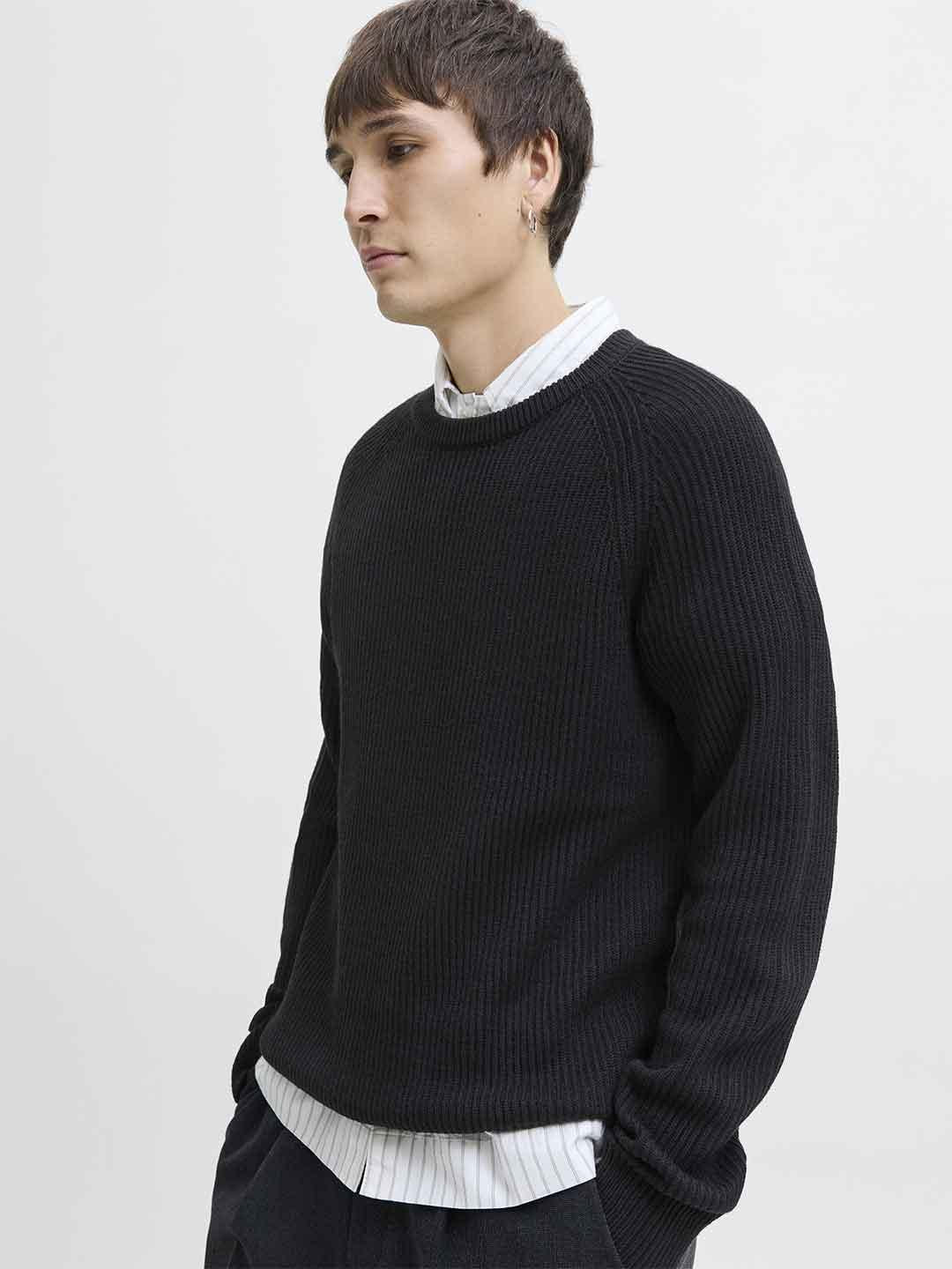 Jack & Jones maglione nero 12278916 NERO JACK & JONES