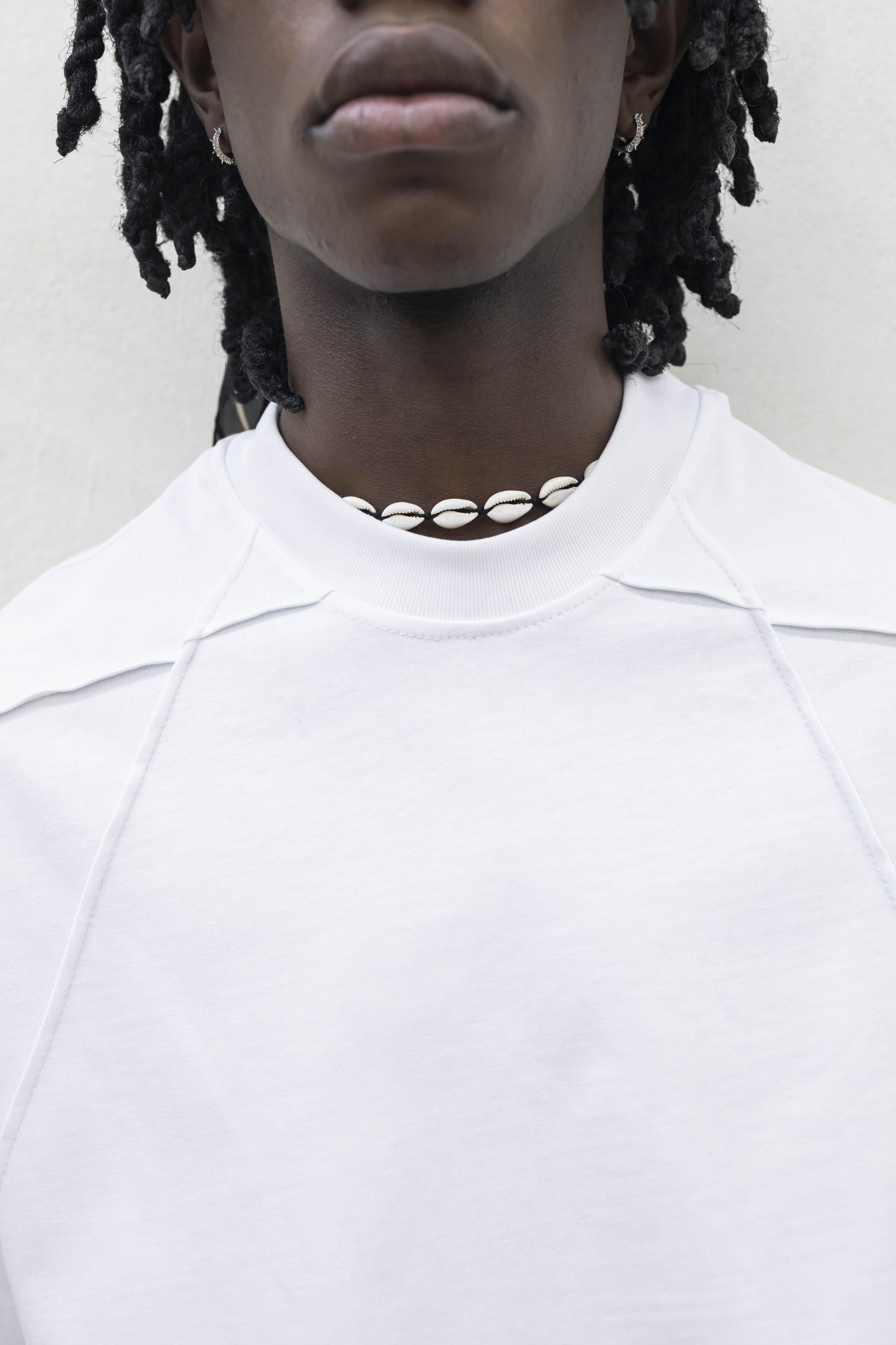 Present Day t-shirt bianco con cuciture PRS008 BIANCO PRESENT DAY