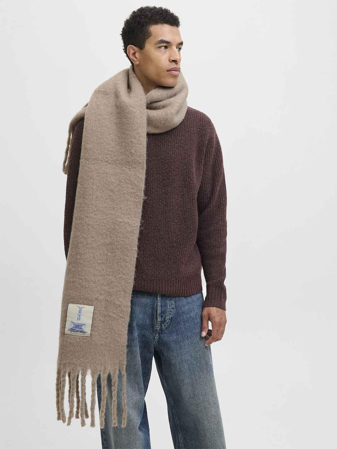 Jack & Jones sciarpa beige 12283646 BEIGE JACK & JONES