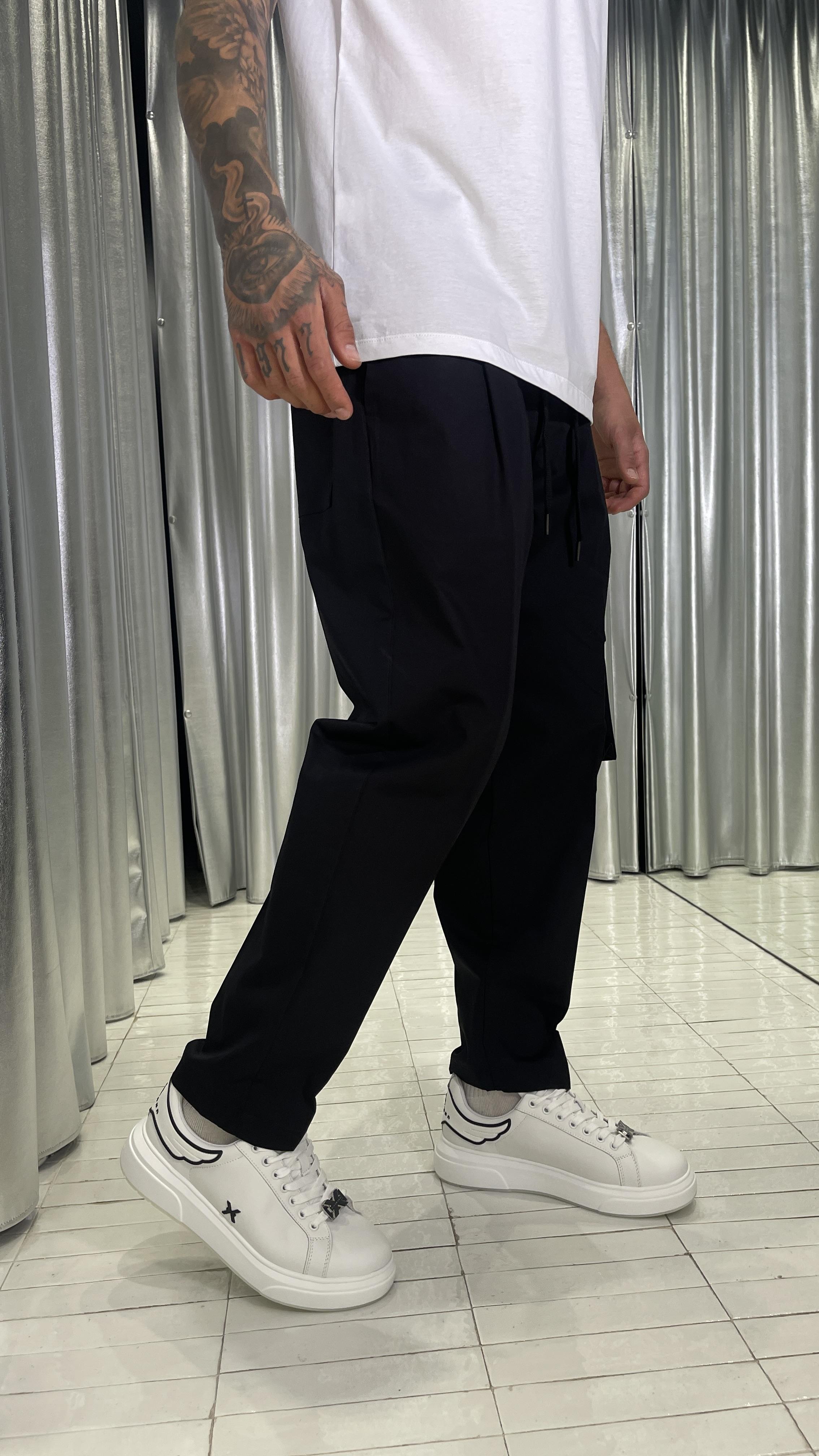 Gavroche pantaloni nero con chiave 2053 NERO GAVROCHE