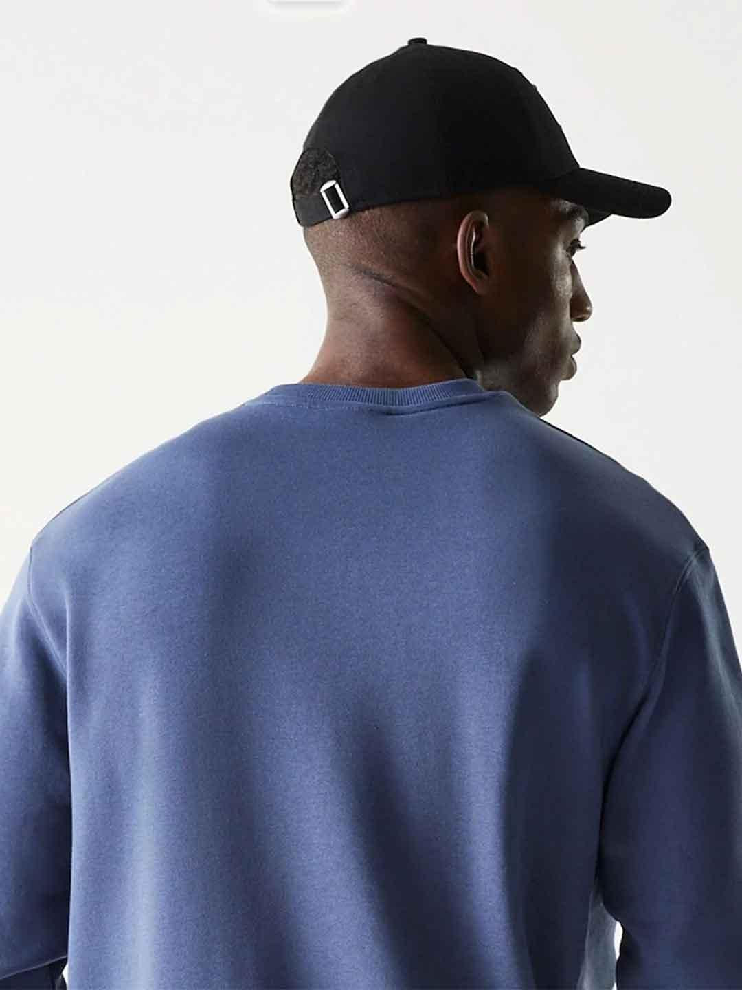 New Era felpa celeste con logo azzurro 60684482 CELESTE NEW ERA