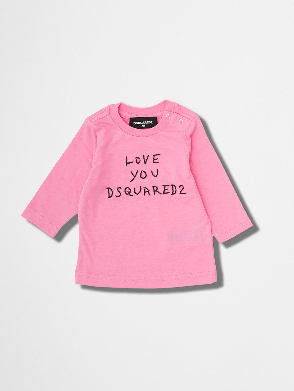 Dsquared2 t shirt manica lunga rosa neonati