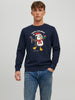 Jack&Jones felpa girocollo natalizia blu