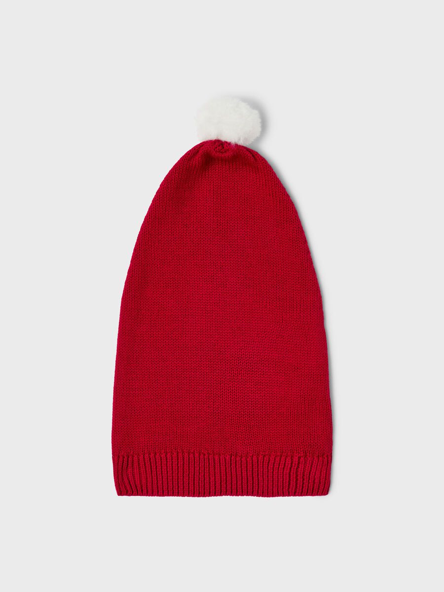 Name It cappello rosso con pom-pom