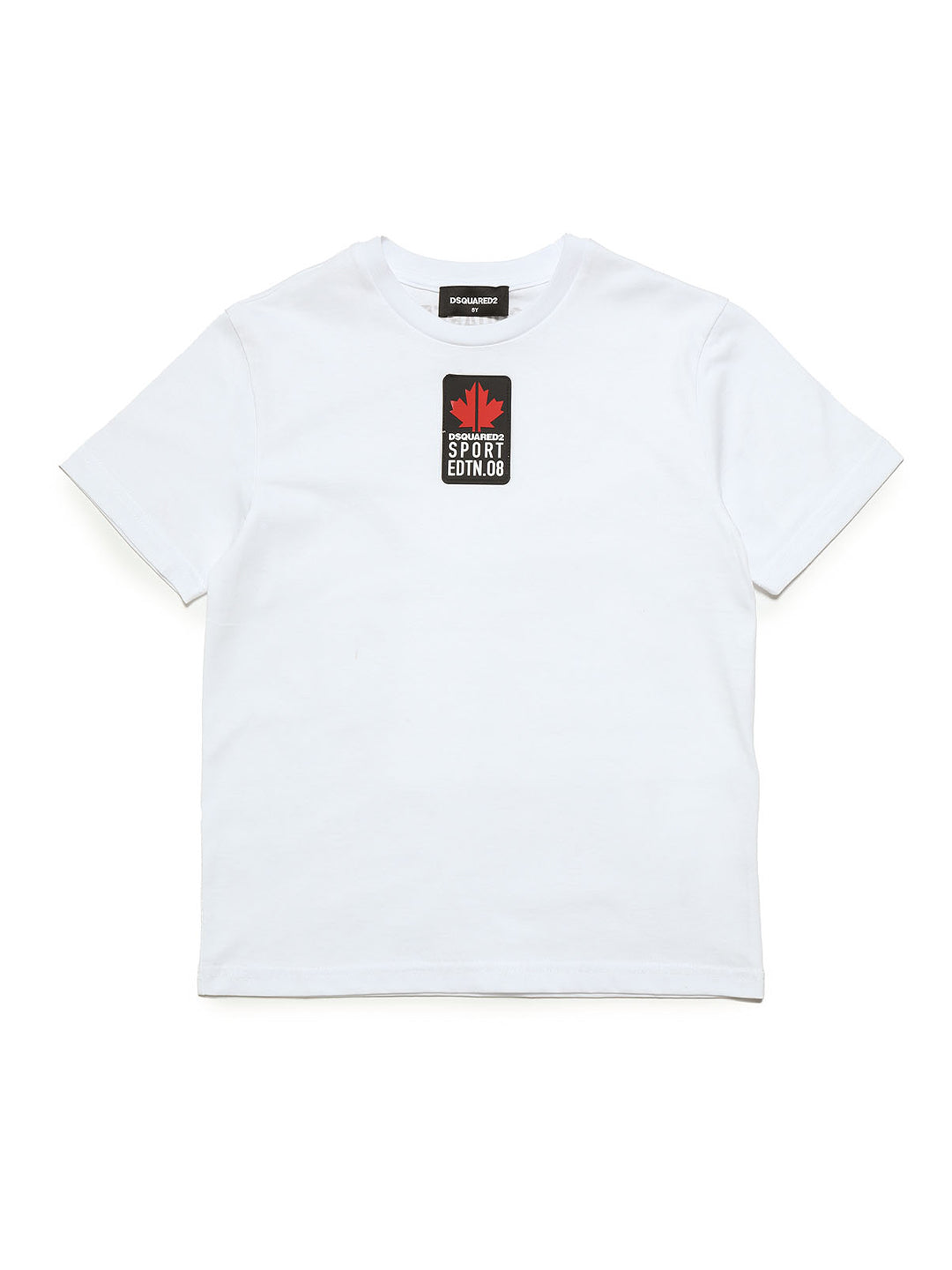 Dsquared2 t-shirt kids bianco con patch logo