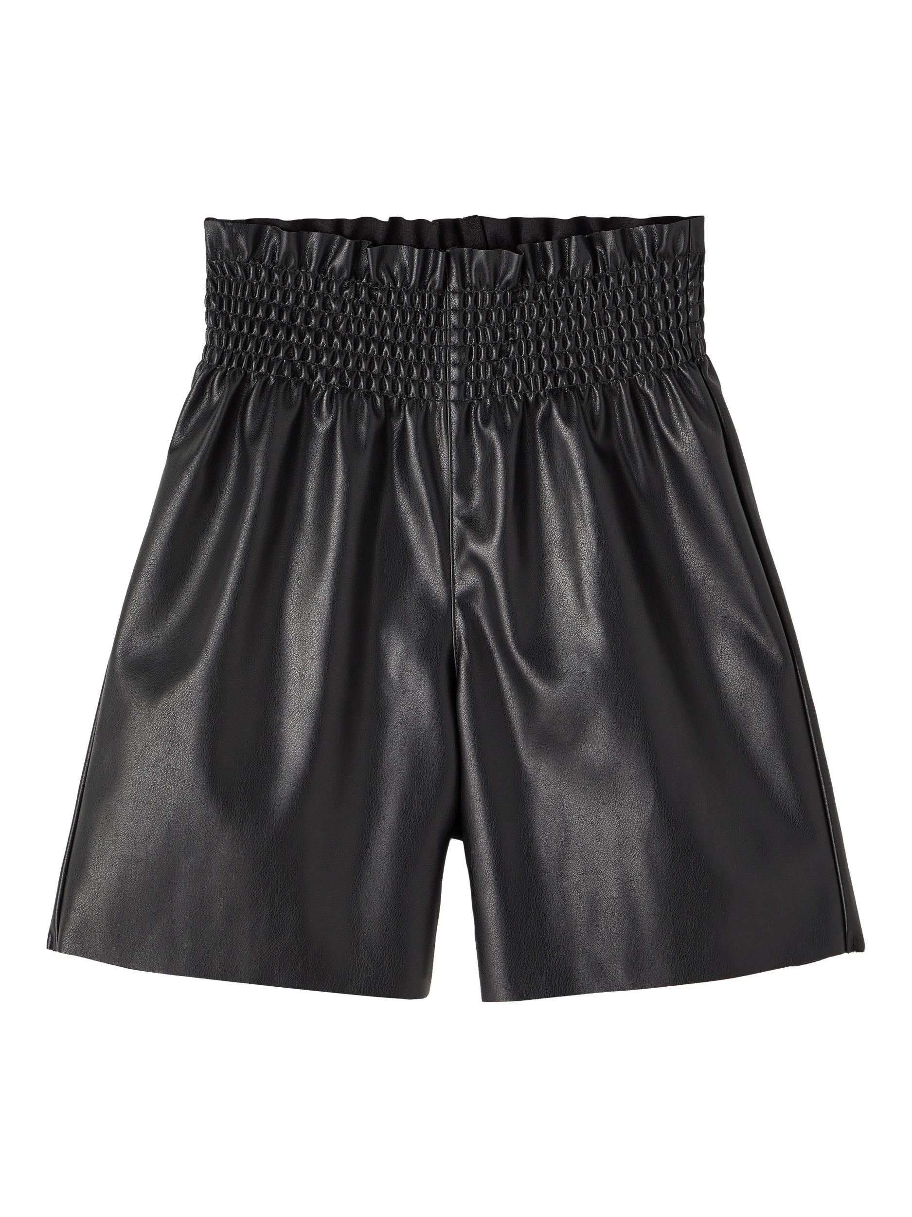 Name It shorts kids nero in ecopelle