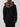 Over/D black kids sweatshirt with hood and contrasting pouch