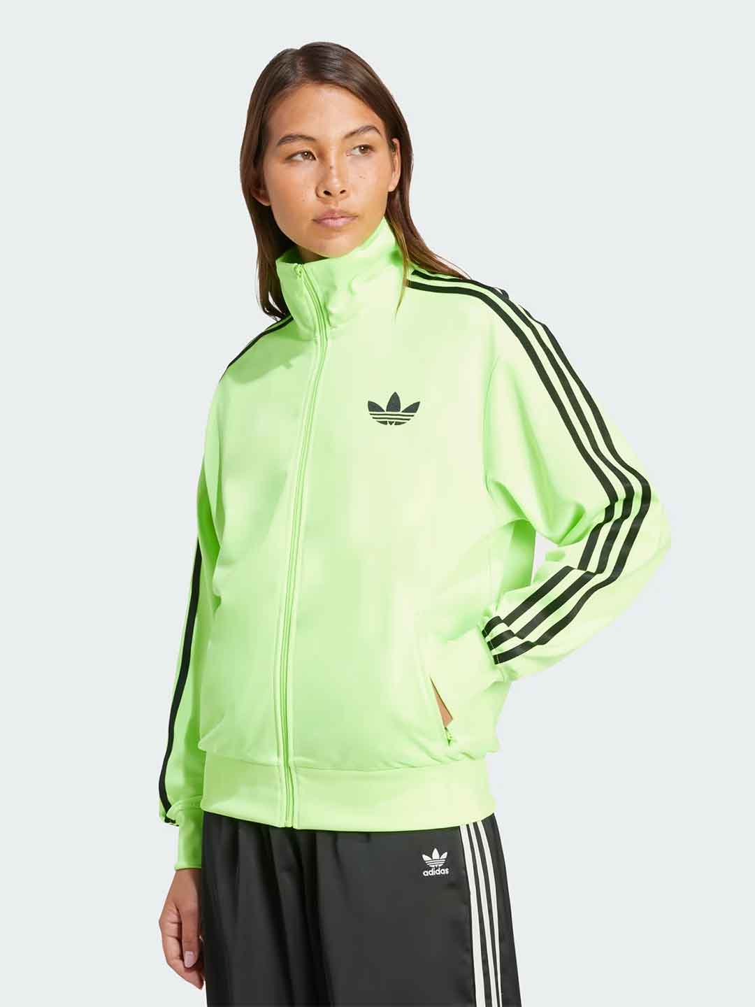Adidas Adicolor felpa verde con zip JX7859 VERDE ADIDAS 