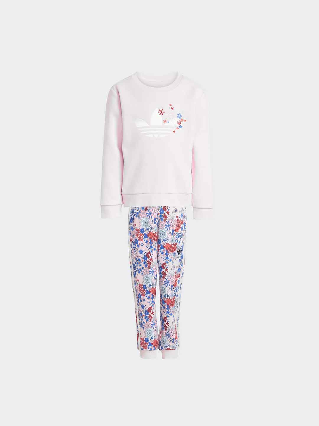 Adidas coordinato kids rosa con fiori KD1750 ROSA ADIDAS 