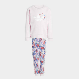 Adidas coordinato kids rosa con fiori KD1750 ROSA ADIDAS 