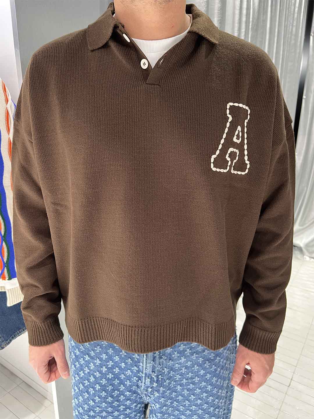 All or Nothing polo marrone con ricamo TAYLOR RICAMO MARRONE ALL OR NOTHING 