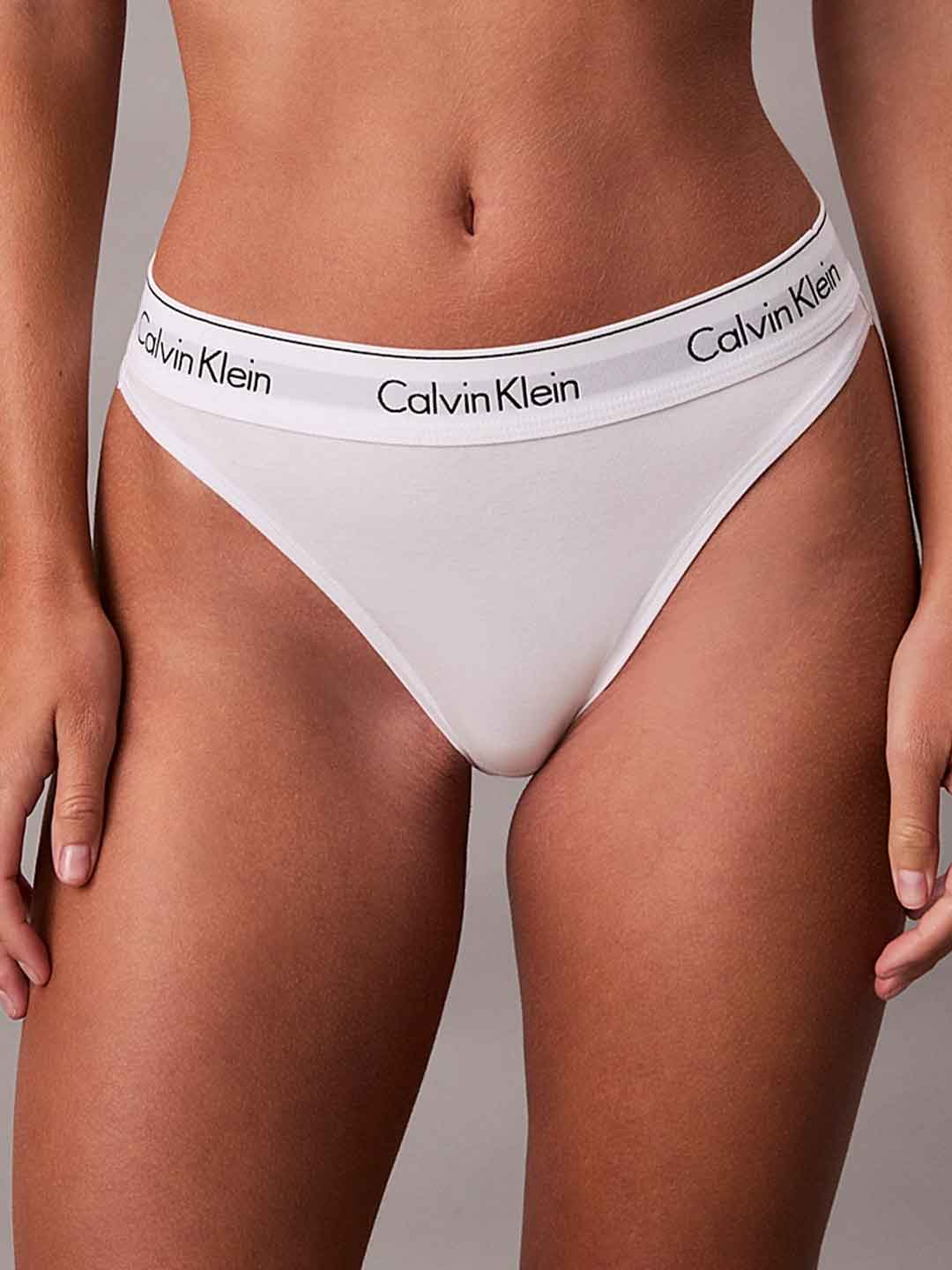 Calvin Klein slip bianco sgambato vita media LV00QF8462-100 BIANCO CALVIN KLEIN 
