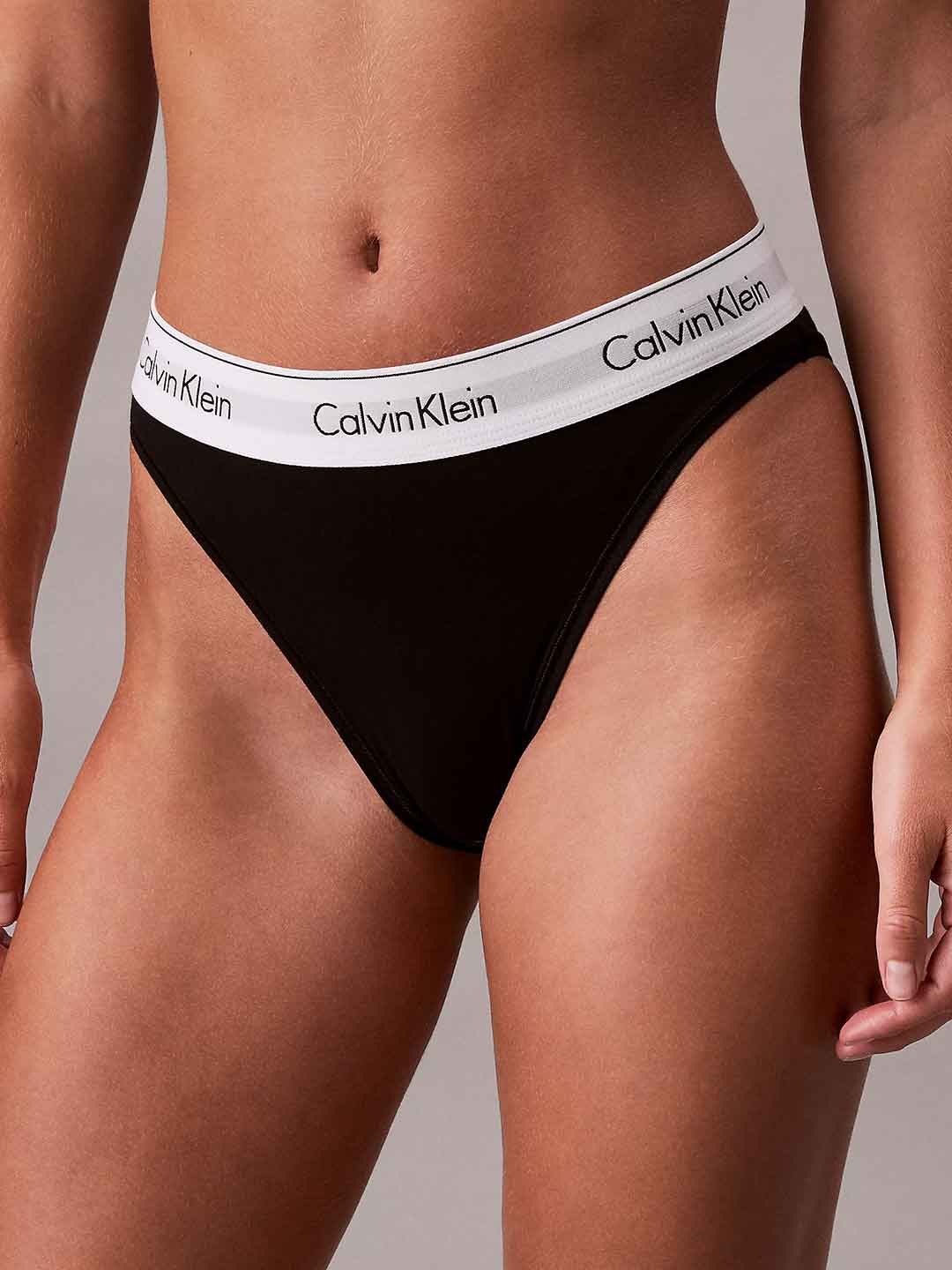 Calvin Klein slip nero sgambato vita media LV00QF8462 NERO CALVIN KLEIN 