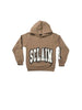 Disclaimer felpa kids marrone con cappuccio