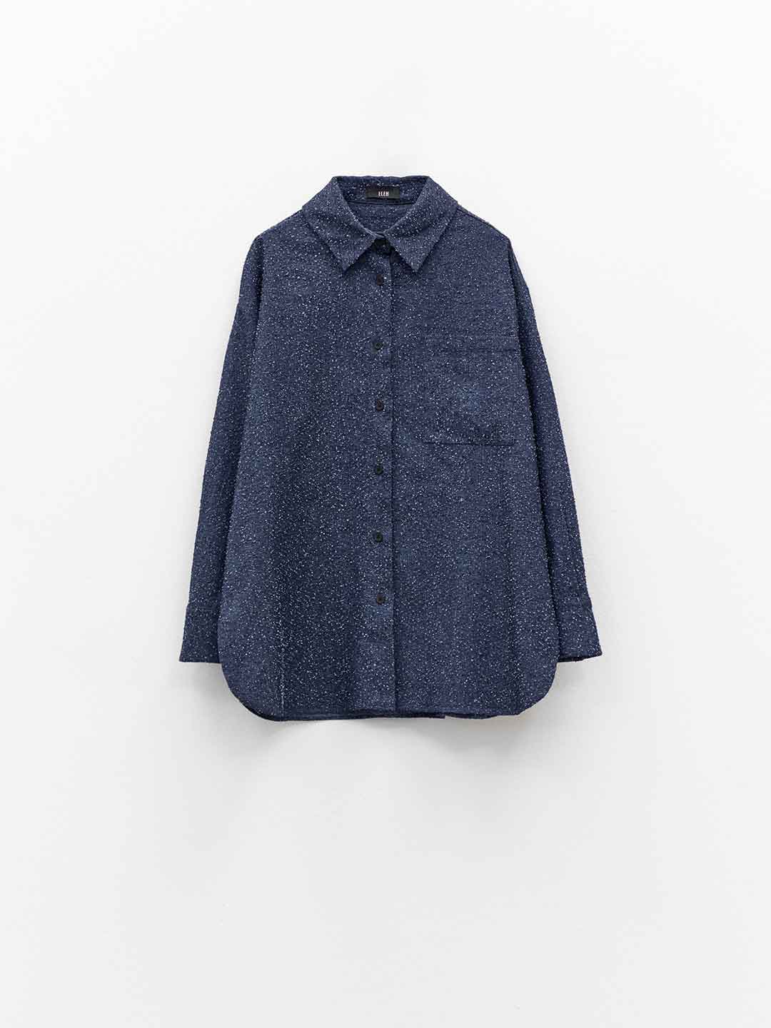 Eleh camicia blu in jeans 089 BLU ELEH 