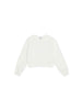 GCDS felpa kids bianco girocollo crop